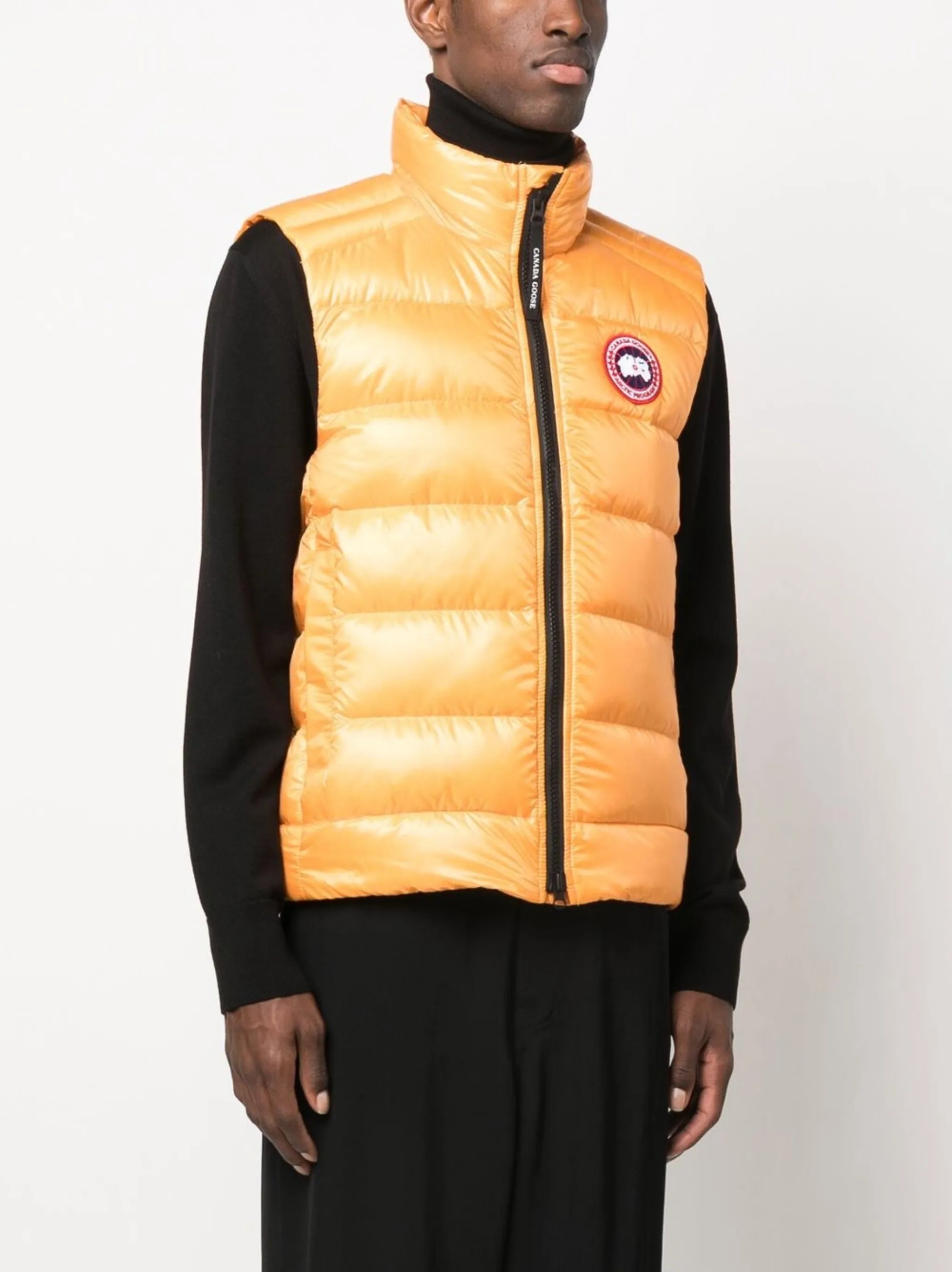 logo-patch padded gilet