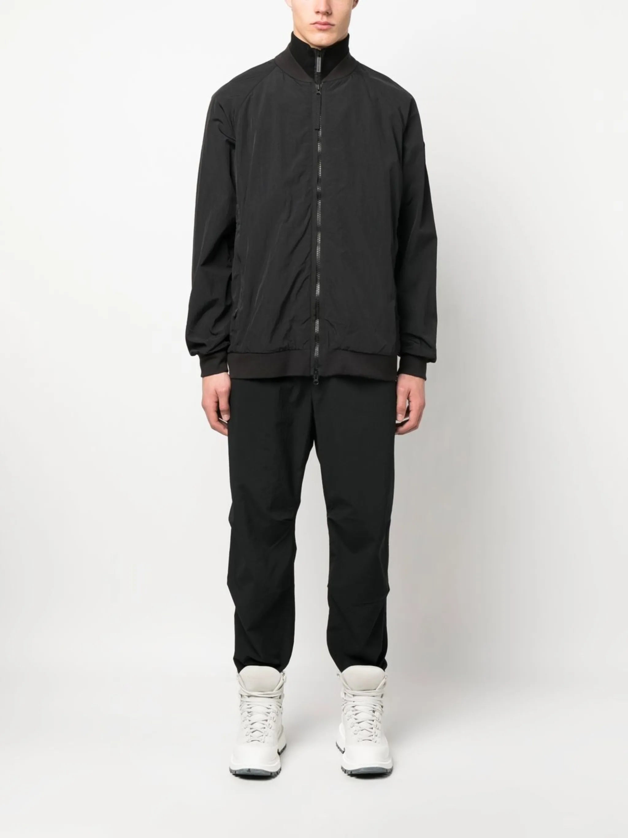logo-patch bomber jacket