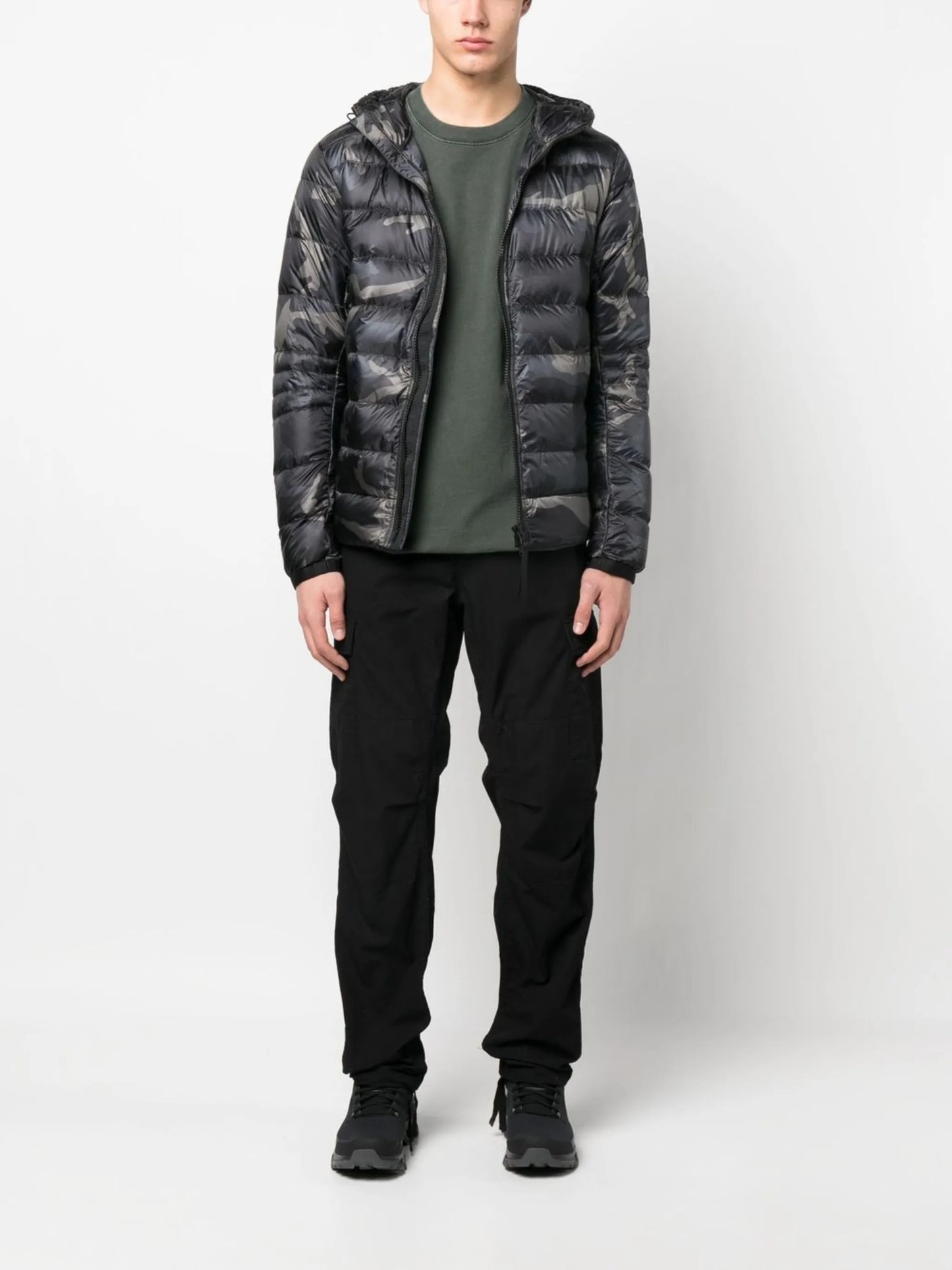 Crofton logo-patch padded jacket