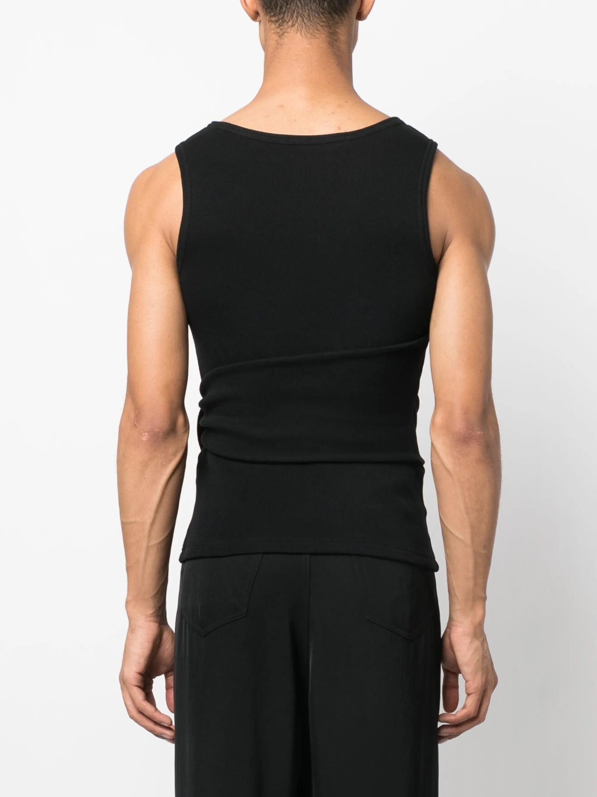 knot-detail jersey top