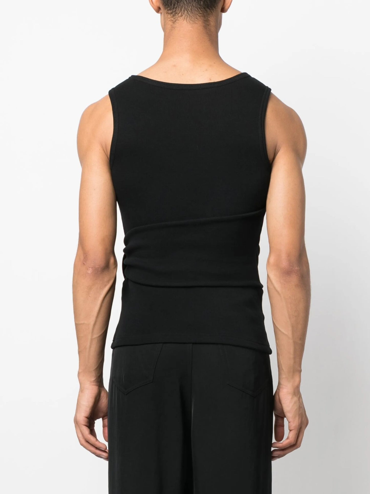 knot-detail jersey top