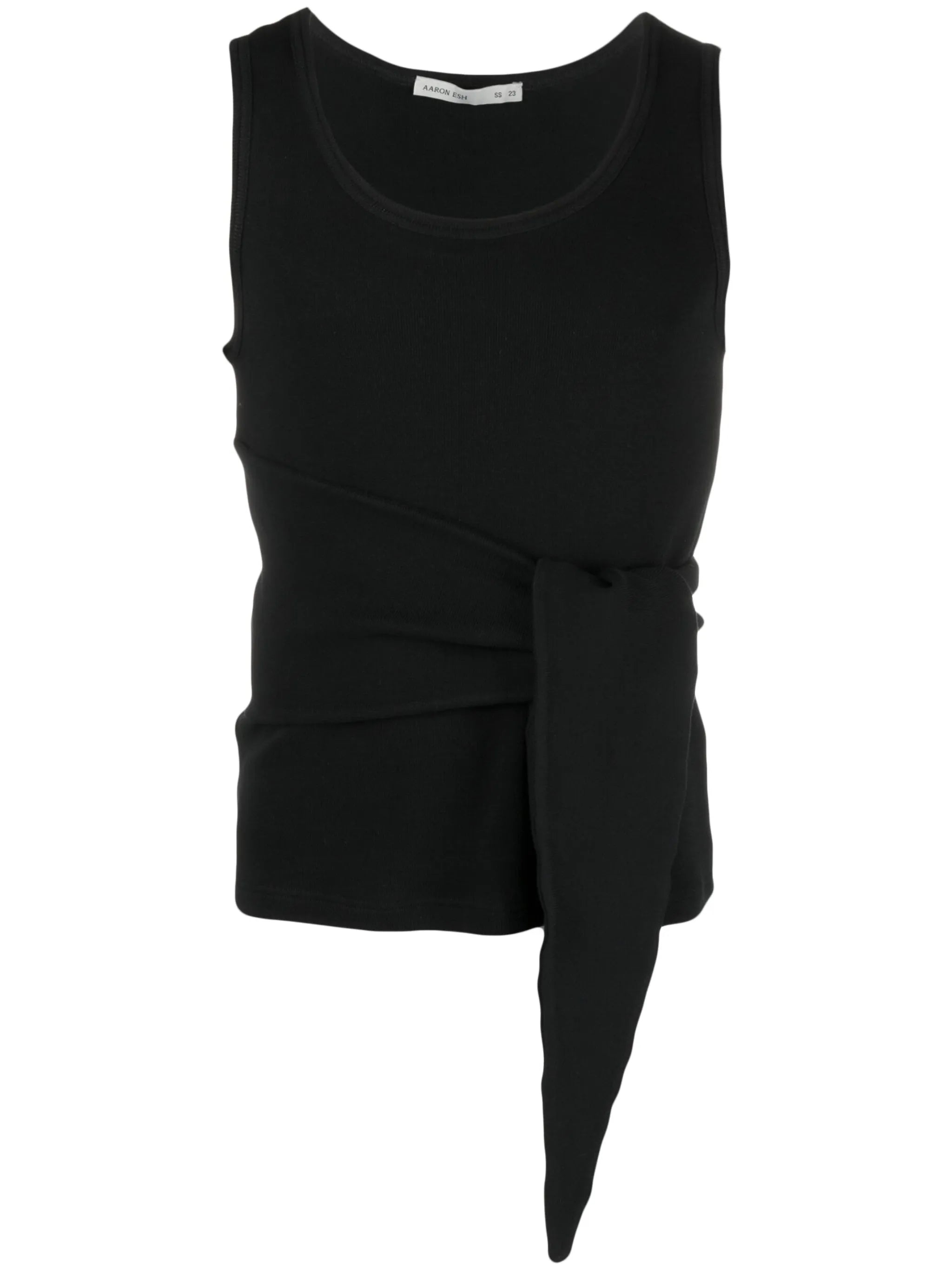 knot-detail jersey top