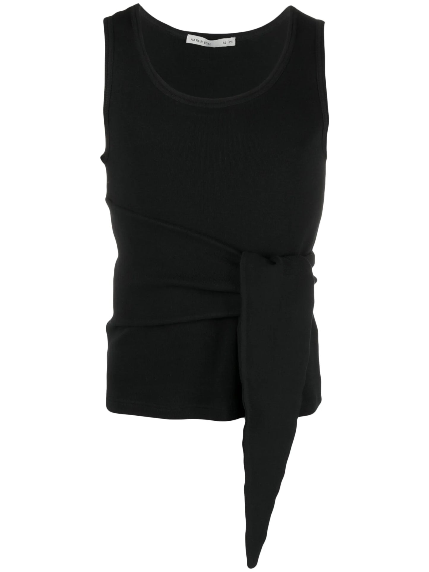 knot-detail jersey top