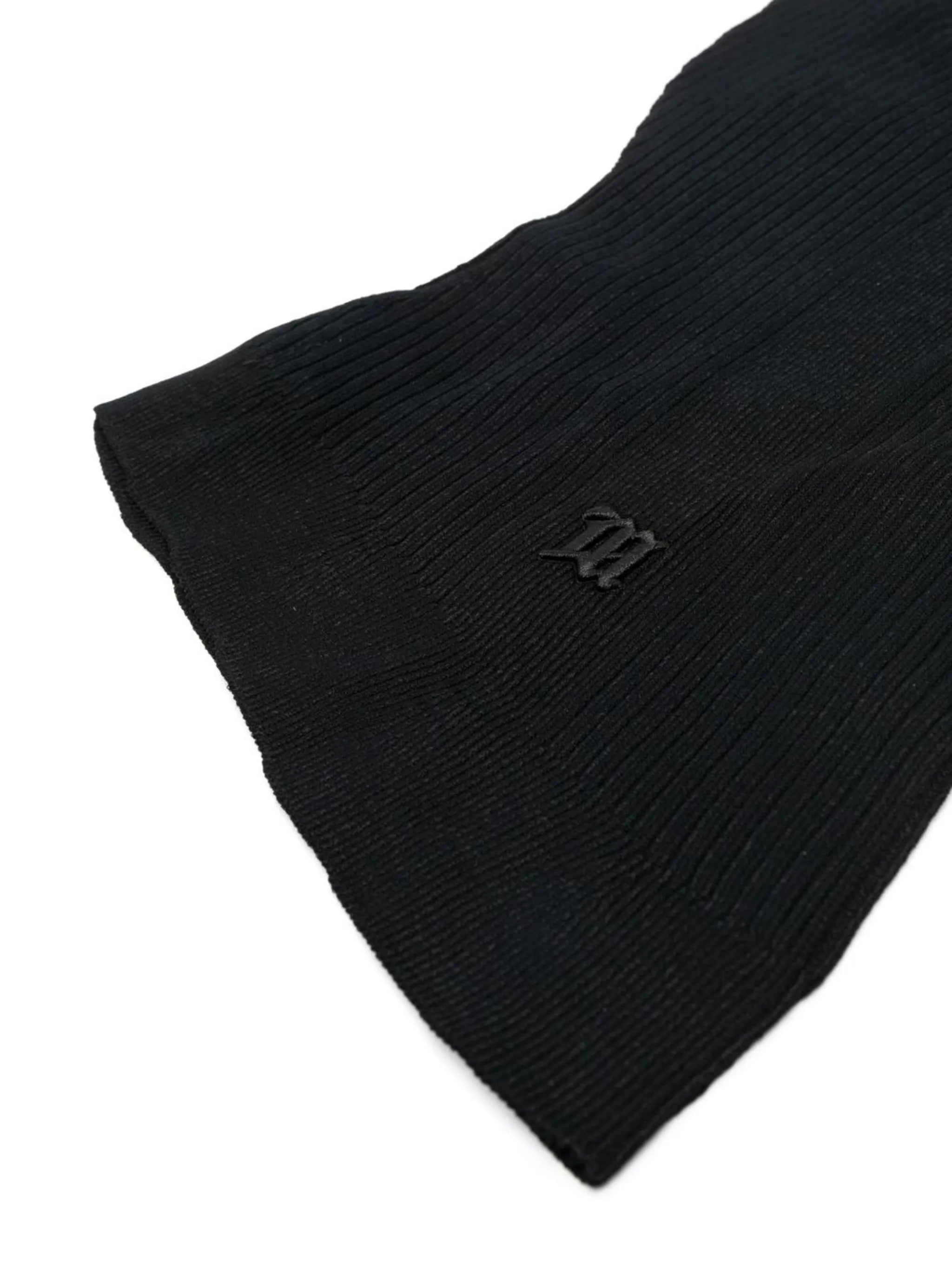 logo-embroidered knitted balaclava