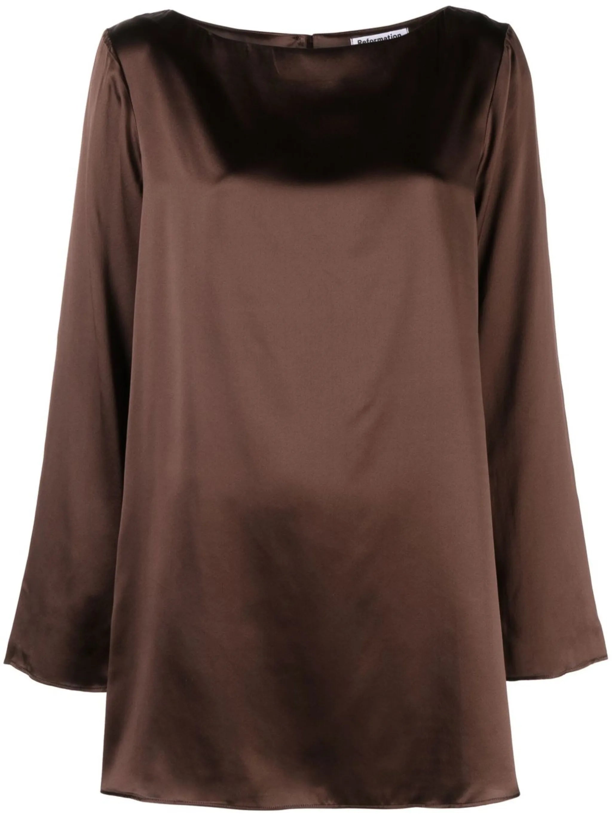Ilyse silk long-sleeve minidress