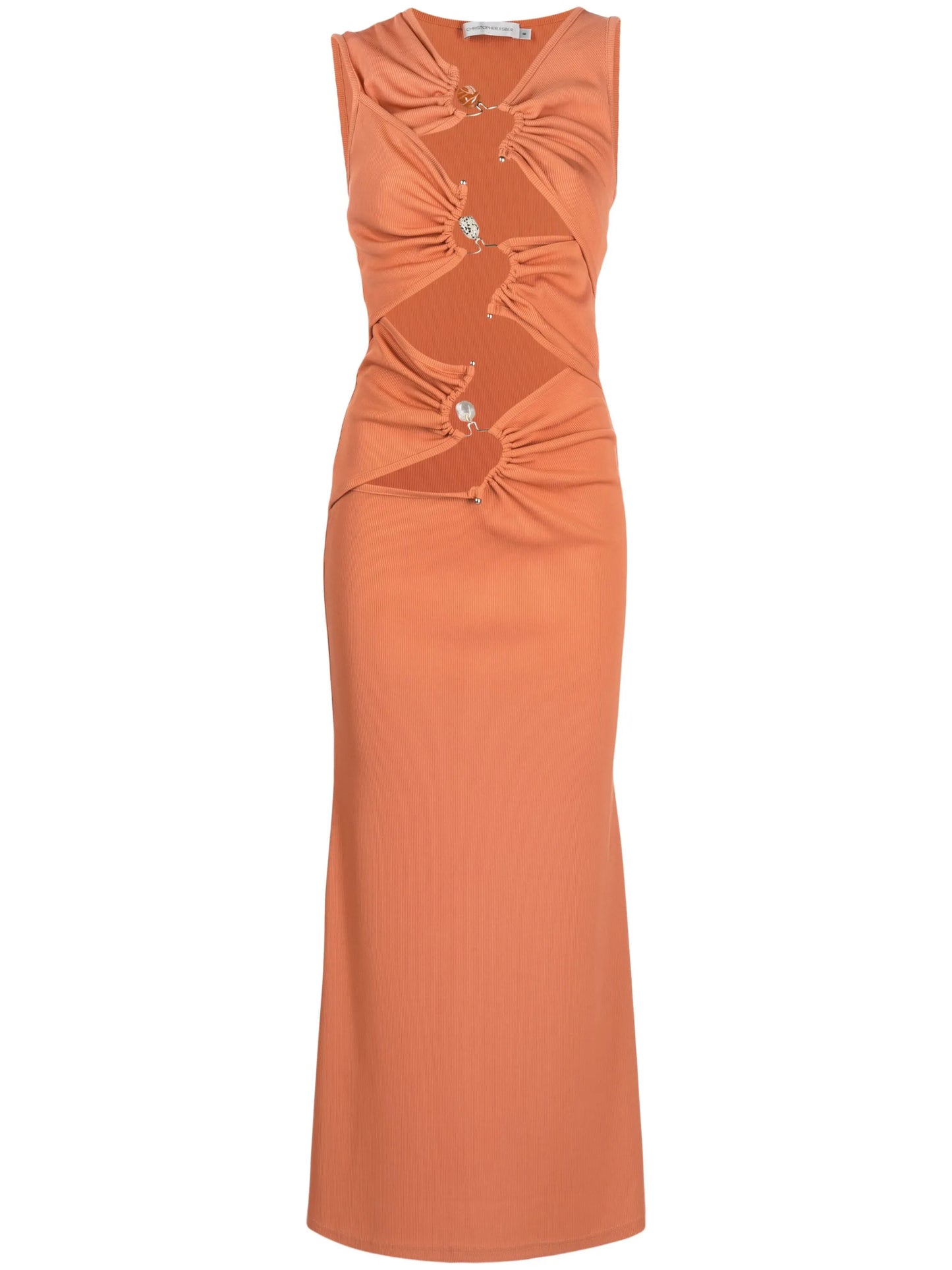 cut-out detail flared dress