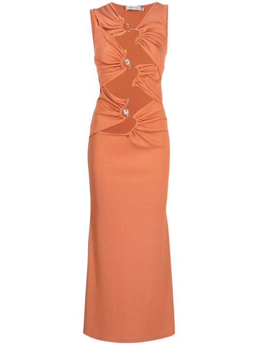 cut-out detail flared dress
