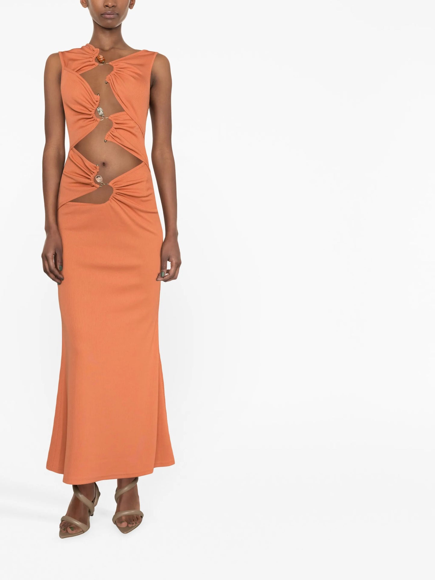 cut-out detail flared dress