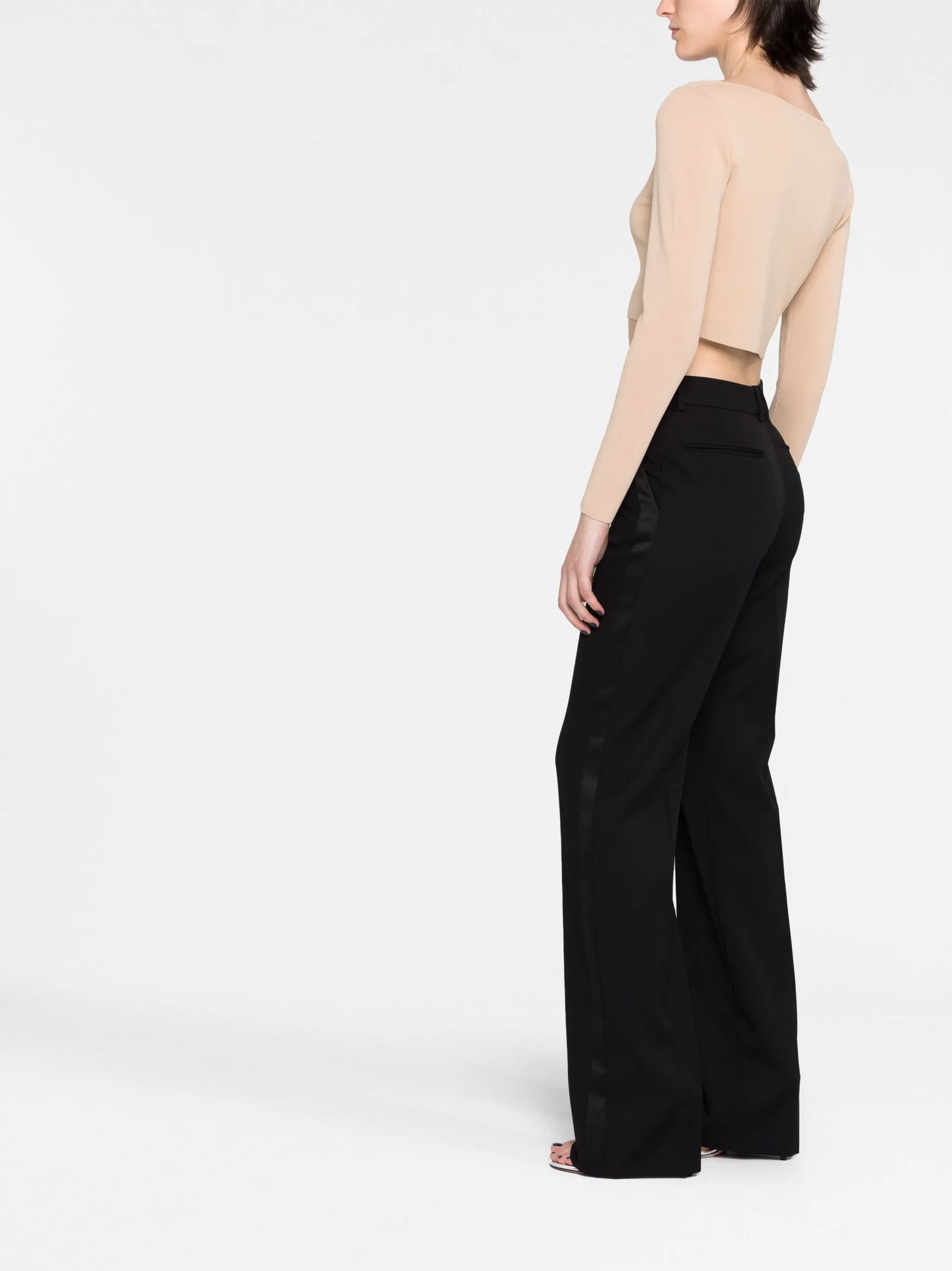 crystal-embellished strap-detail top