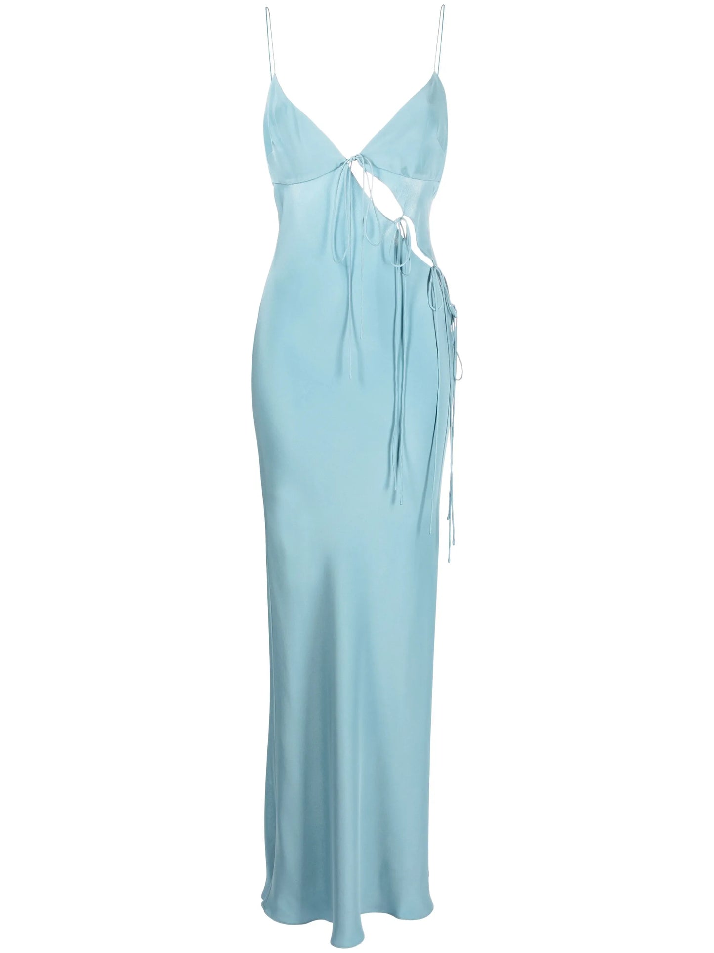 cut-out silk dress