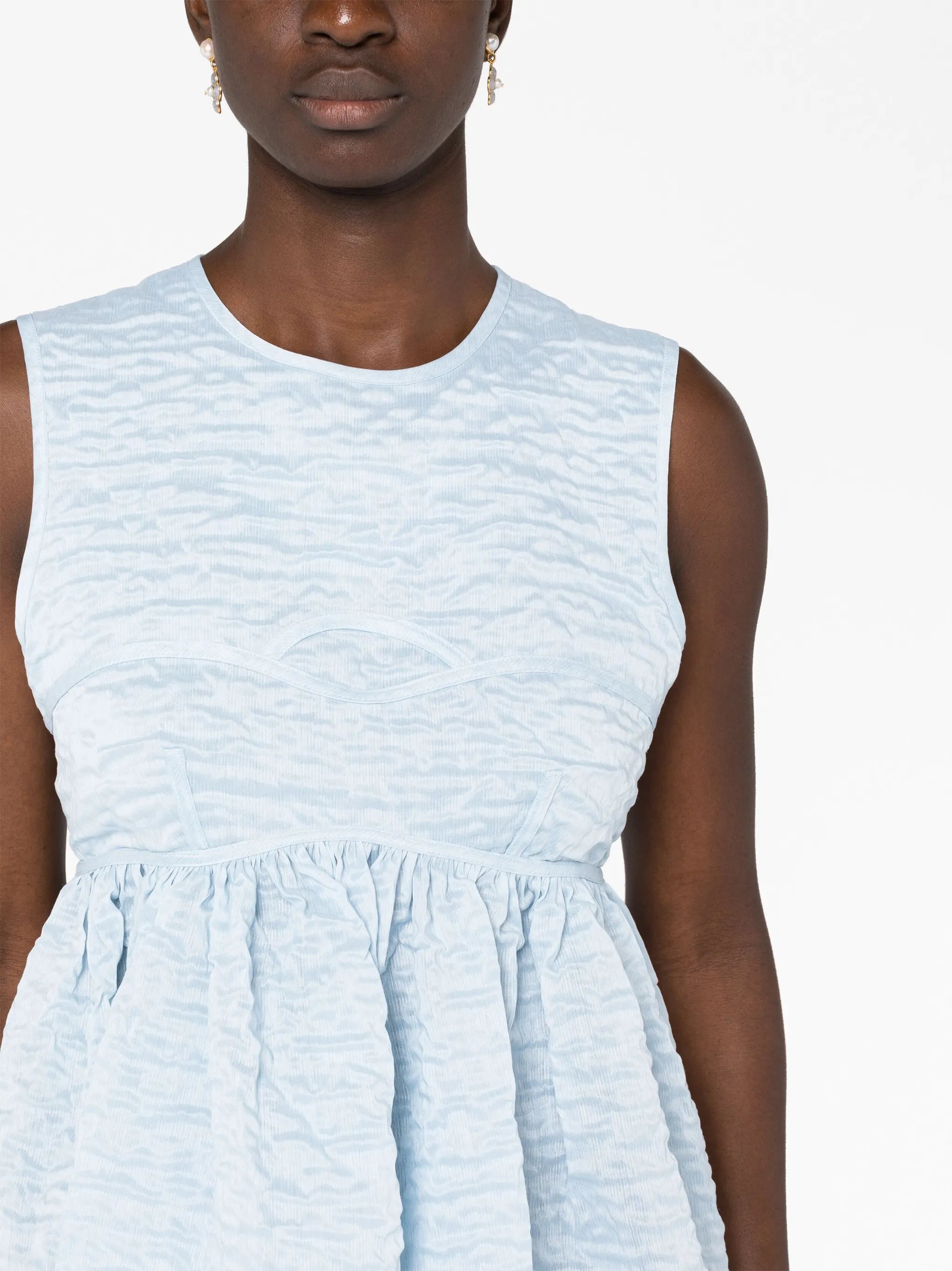 Soleil matelassé midi dress