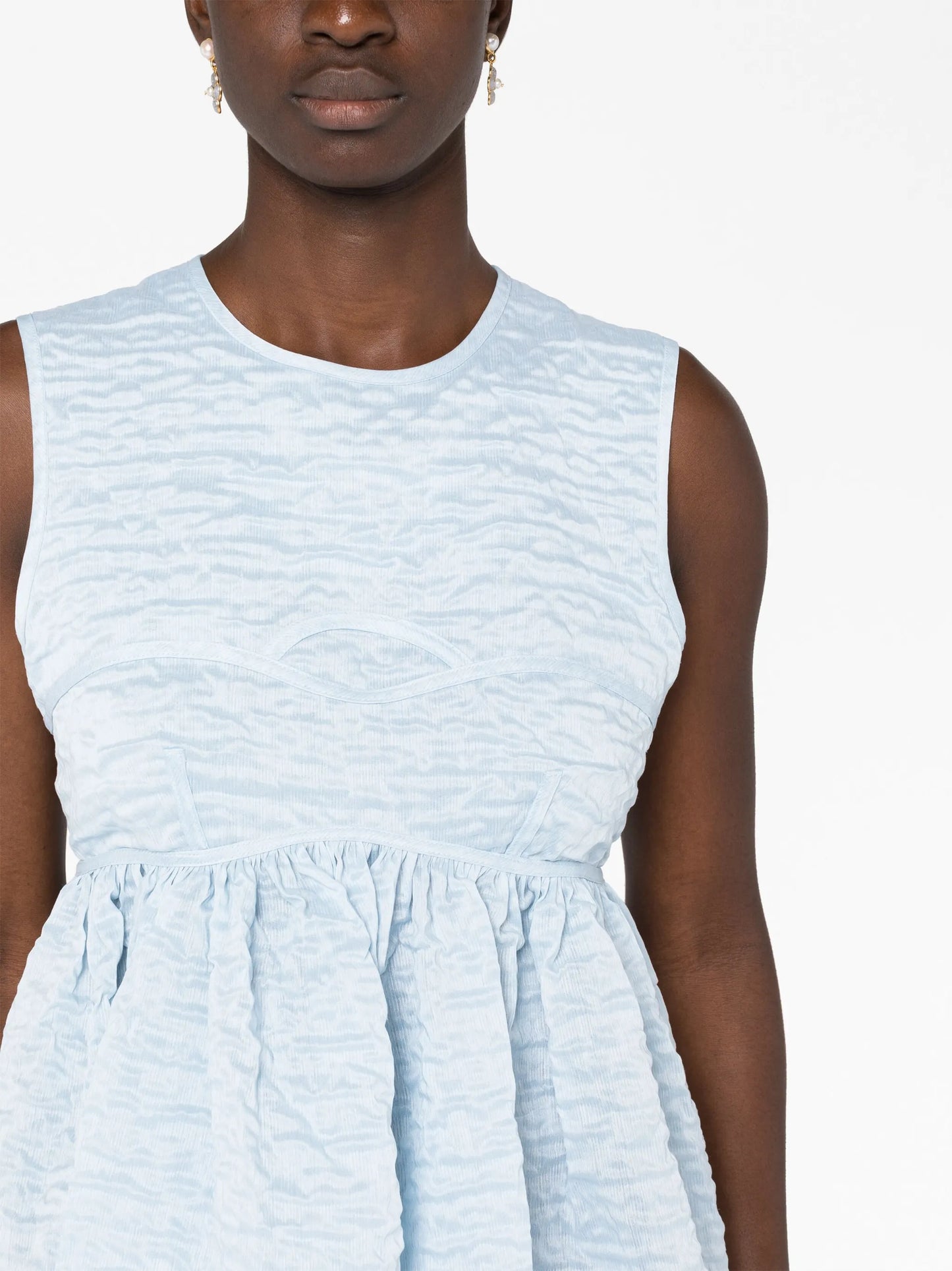 Soleil matelassé midi dress