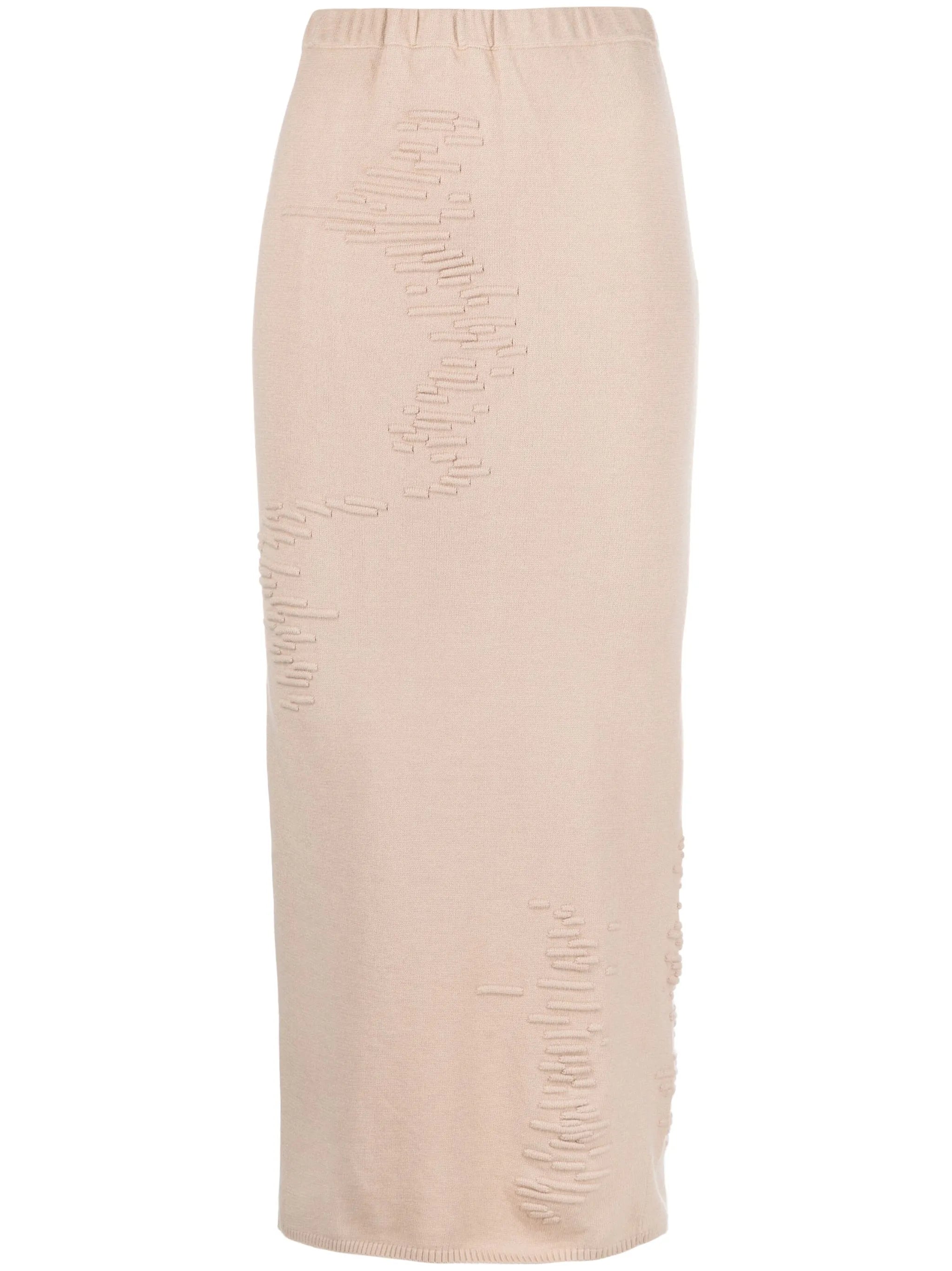 Muscle knitted midi skirt