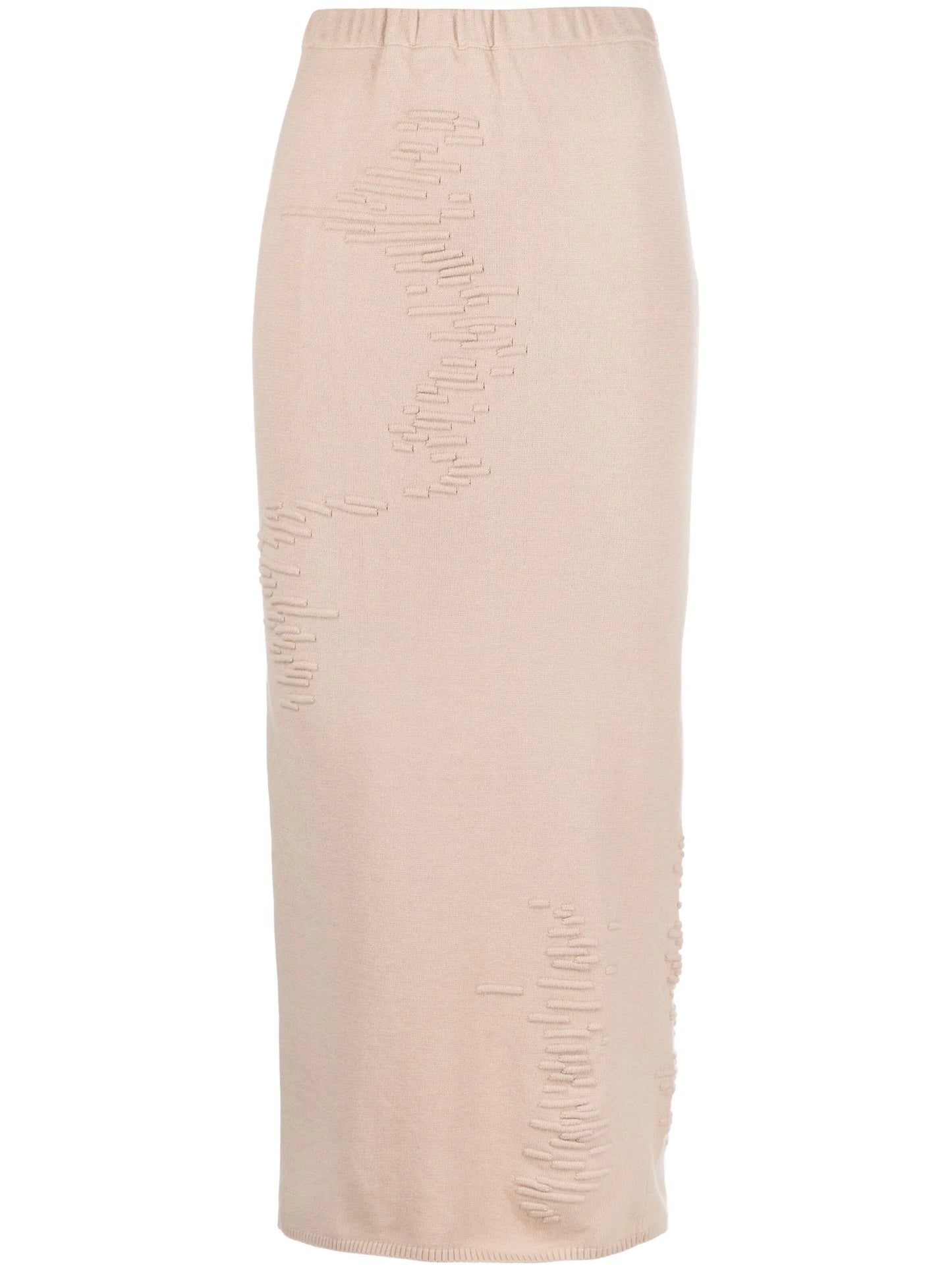 Muscle knitted midi skirt