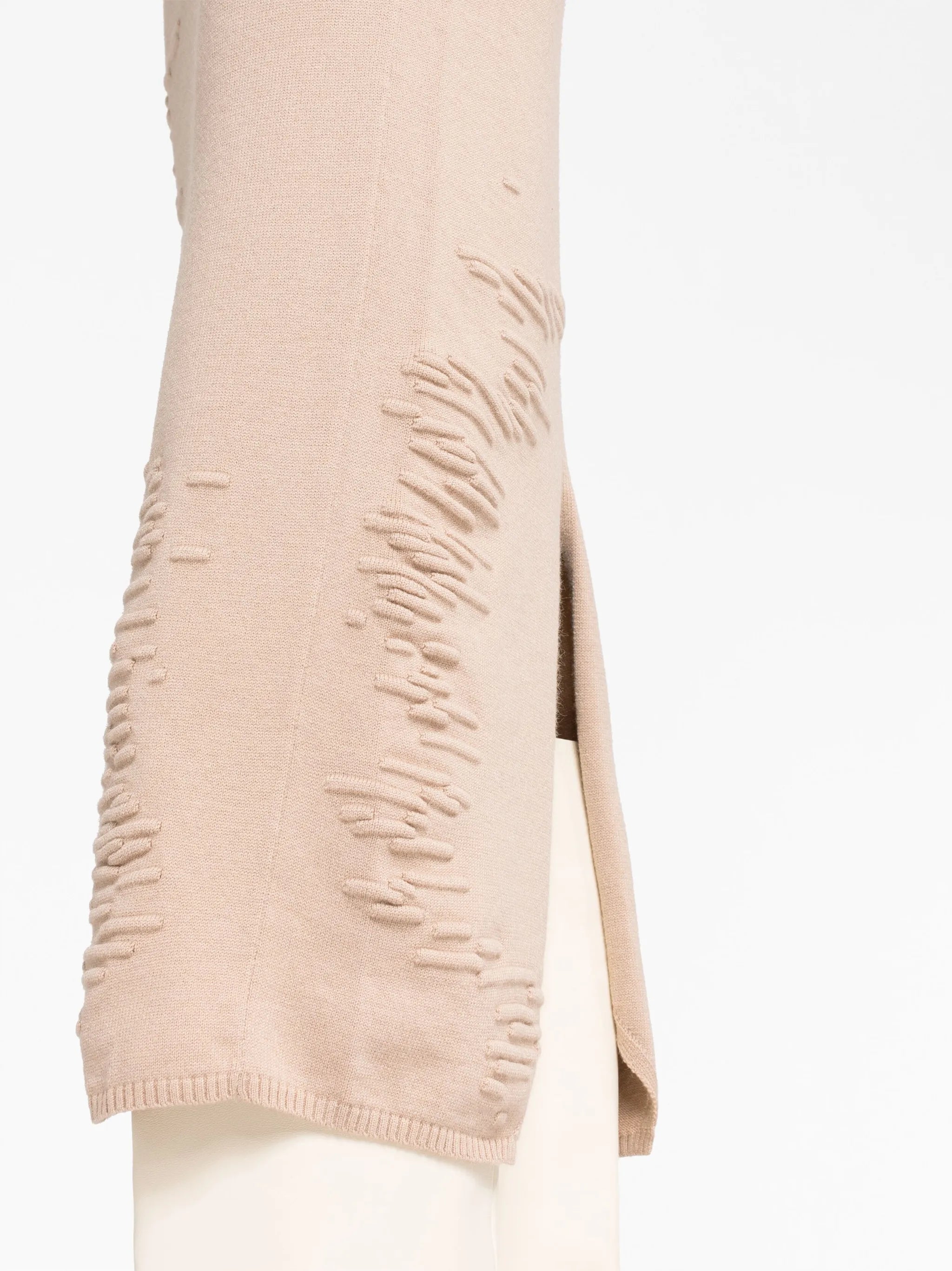 Muscle knitted midi skirt