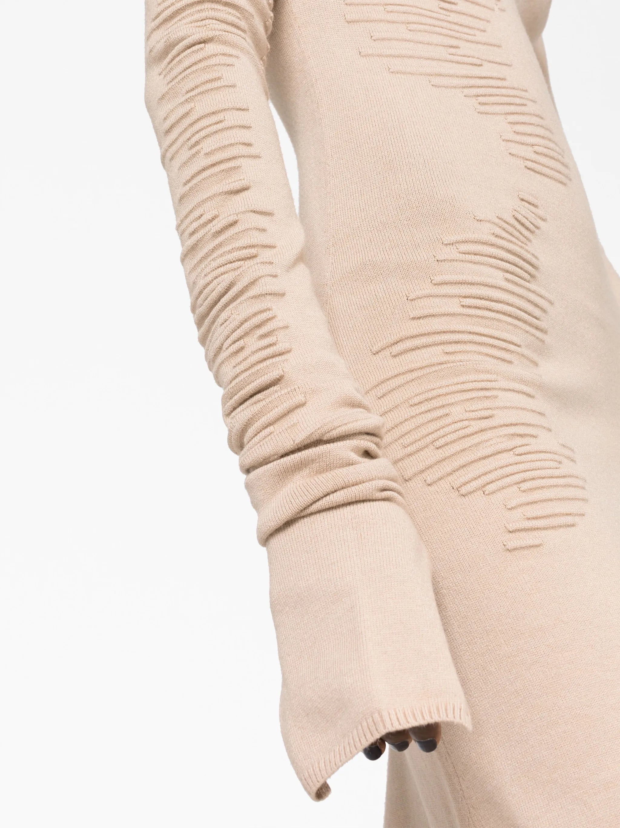 Muscle ribbed-jacquard dress