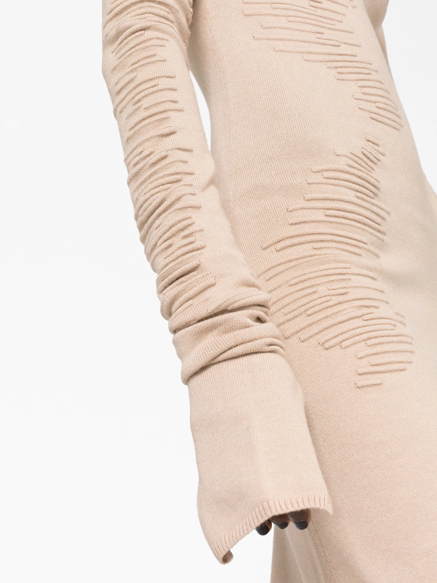 Muscle ribbed-jacquard dress