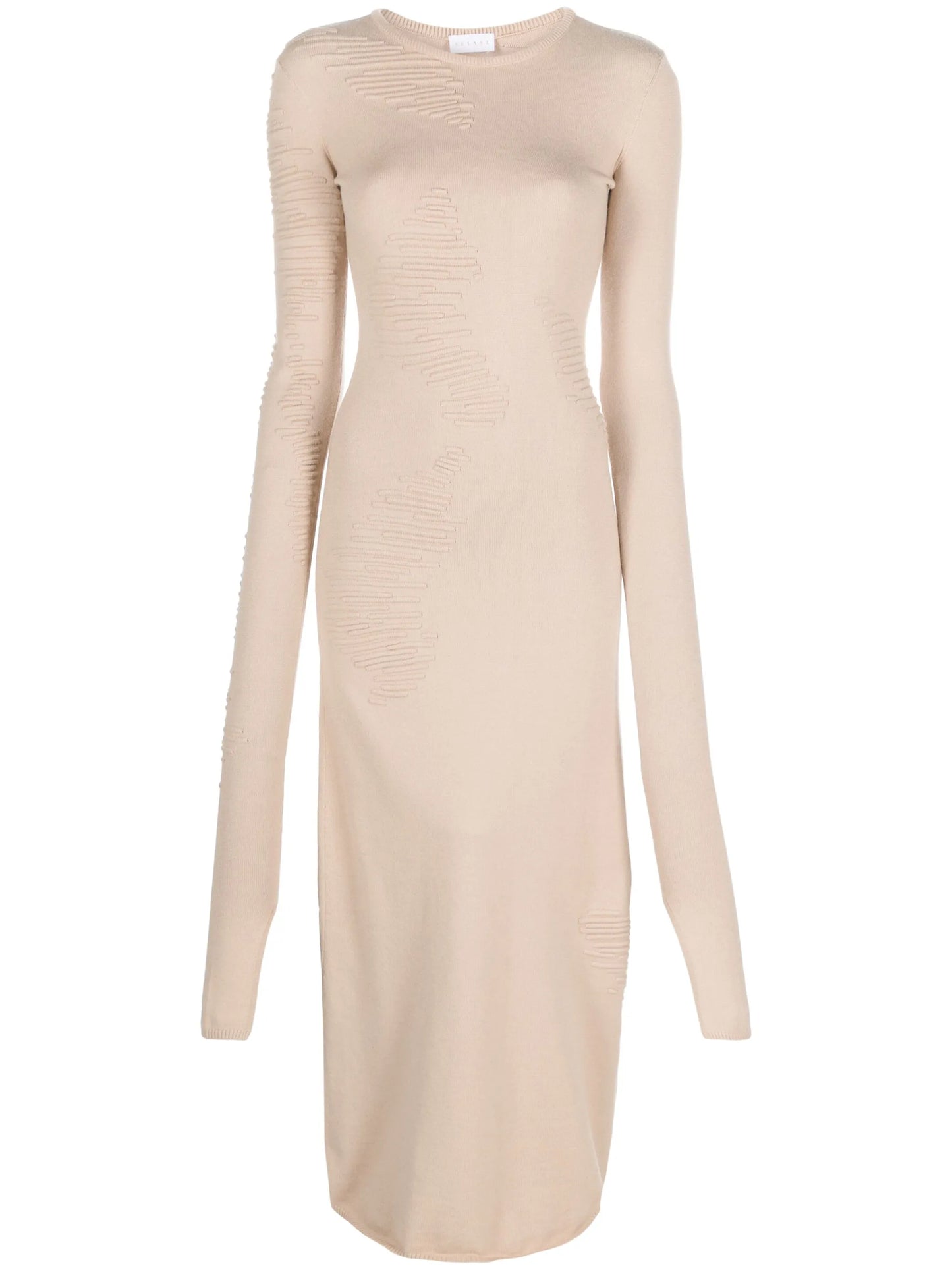Muscle ribbed-jacquard dress