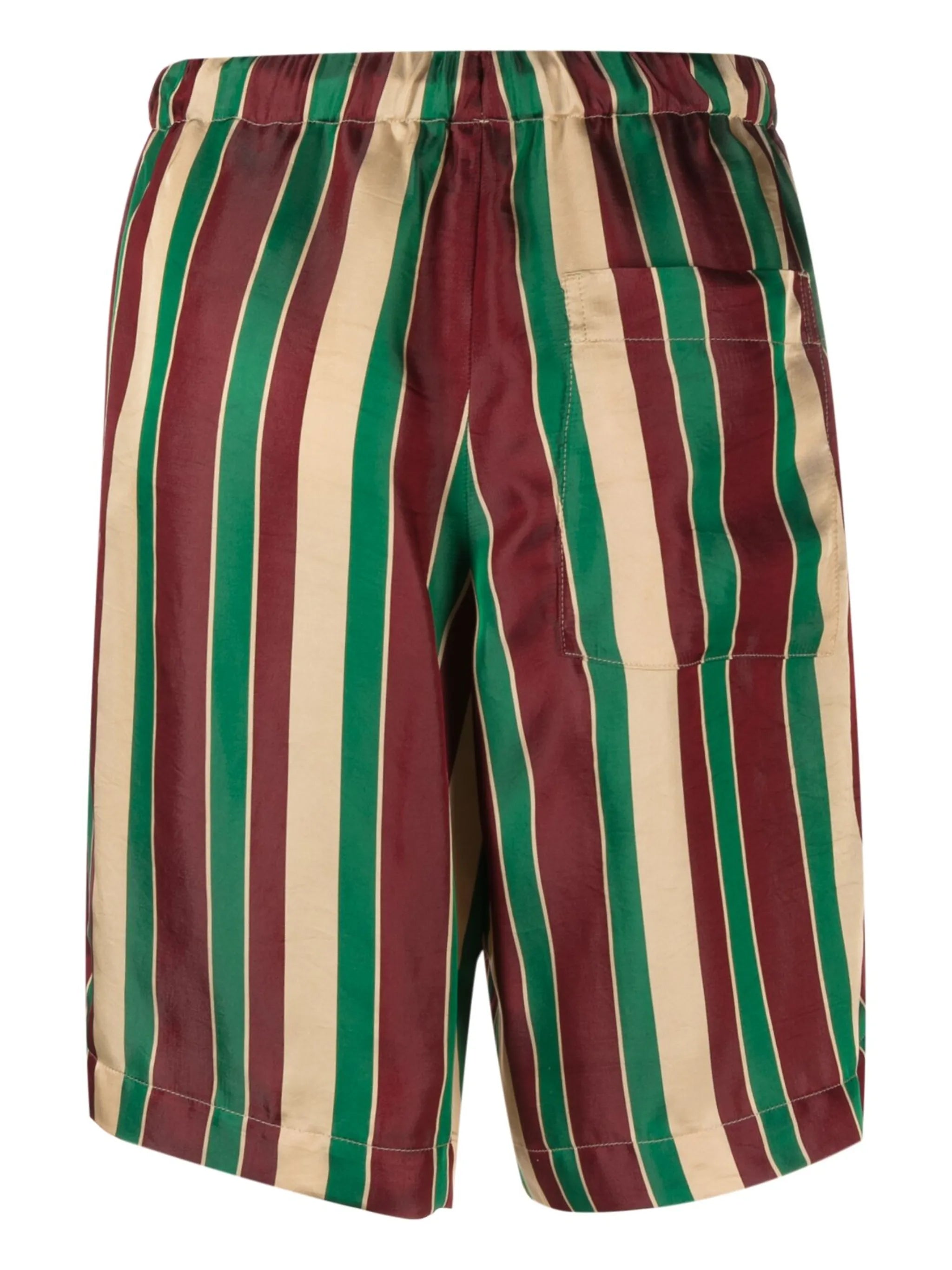 striped drawstring shorts