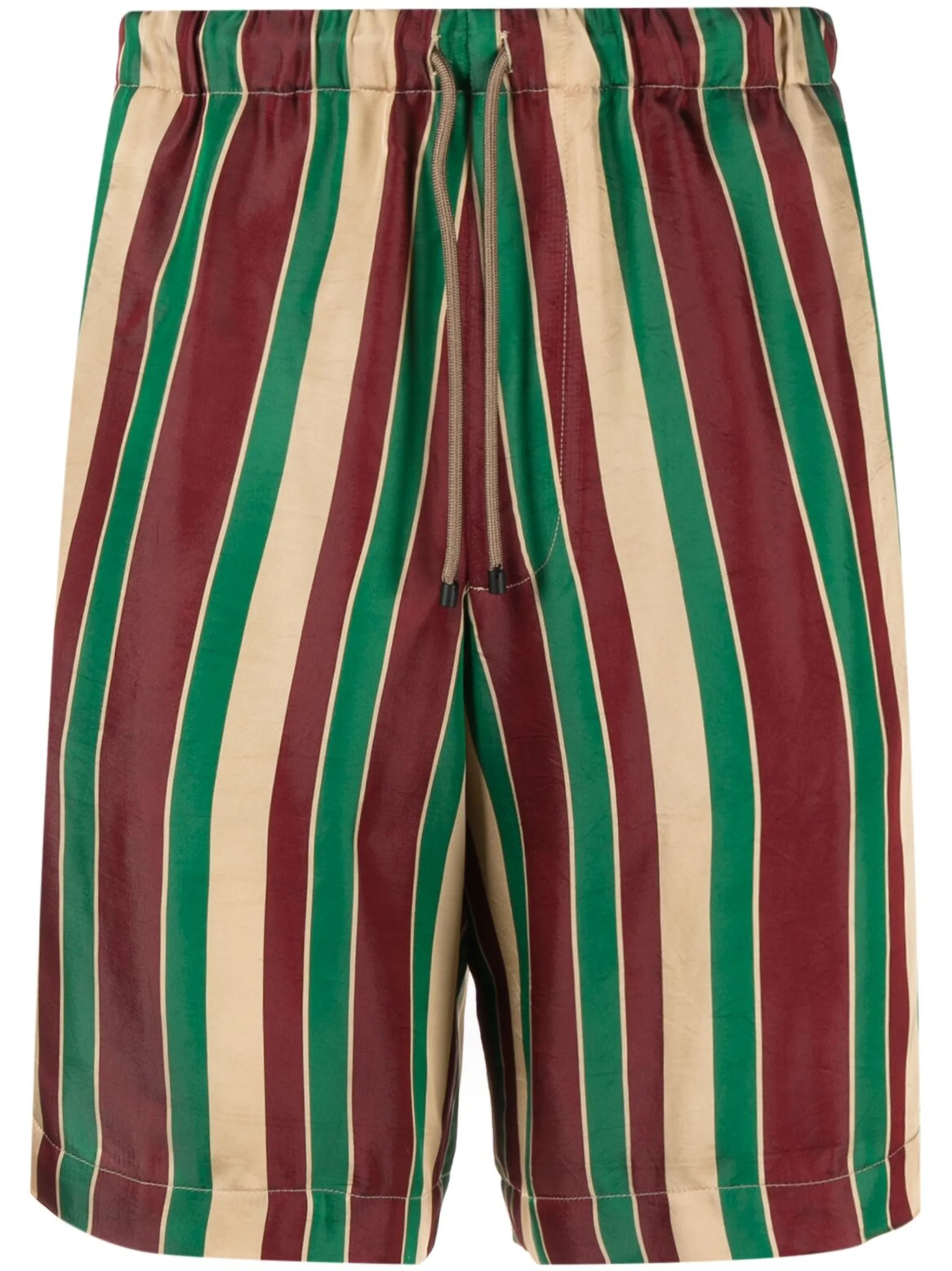 striped drawstring shorts