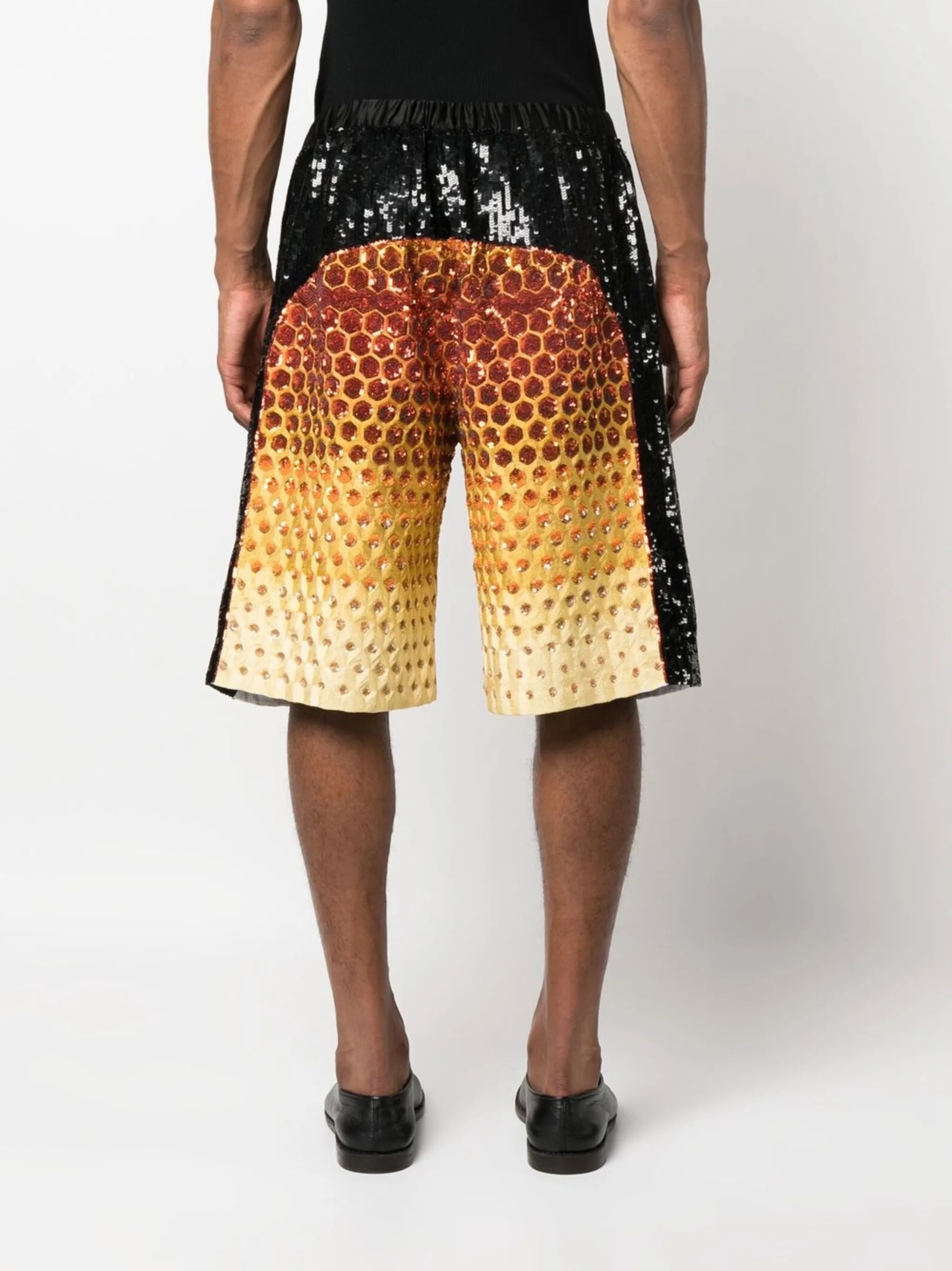 sequin panelled shorts