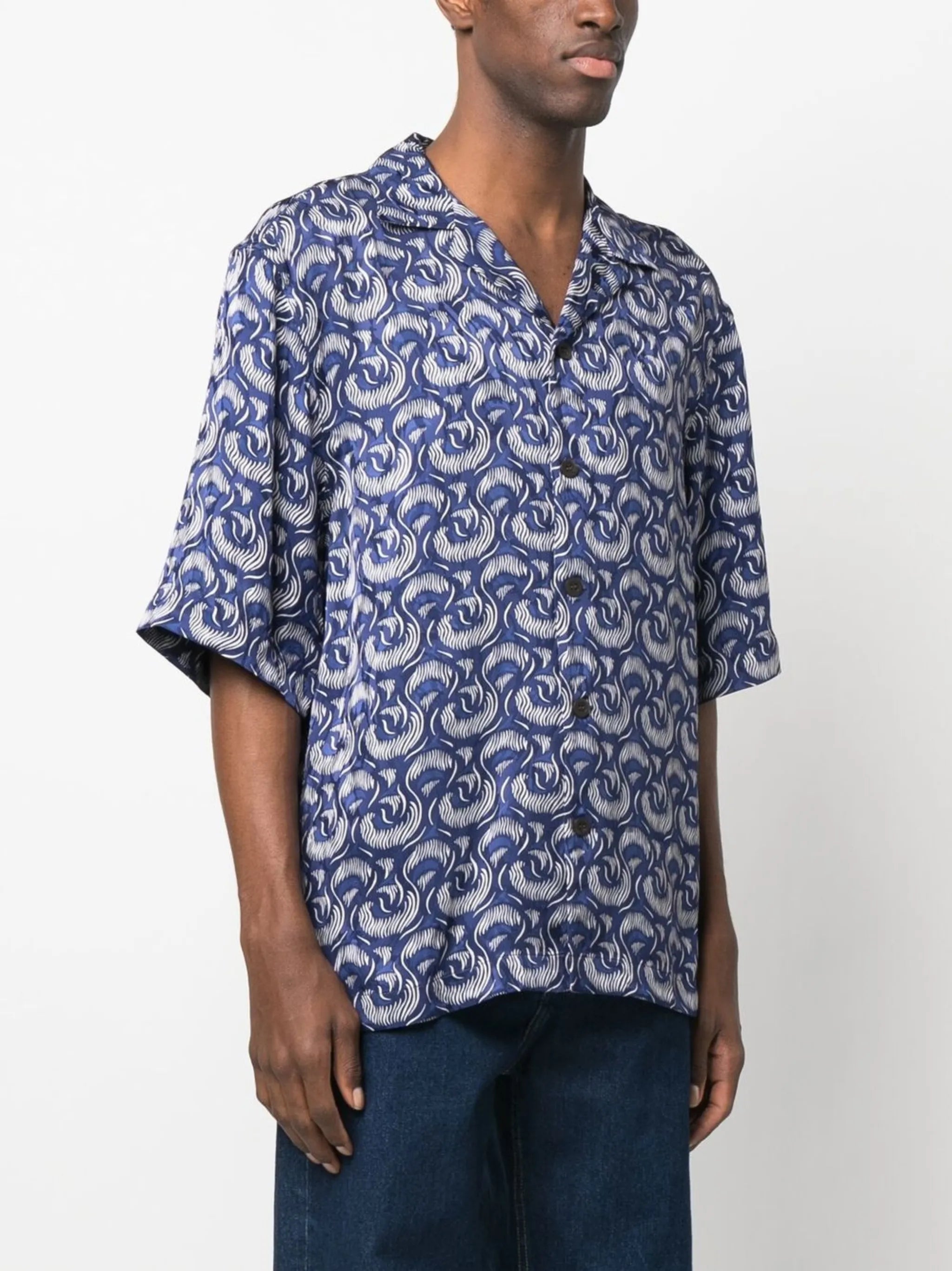 loose-fit printed shirt