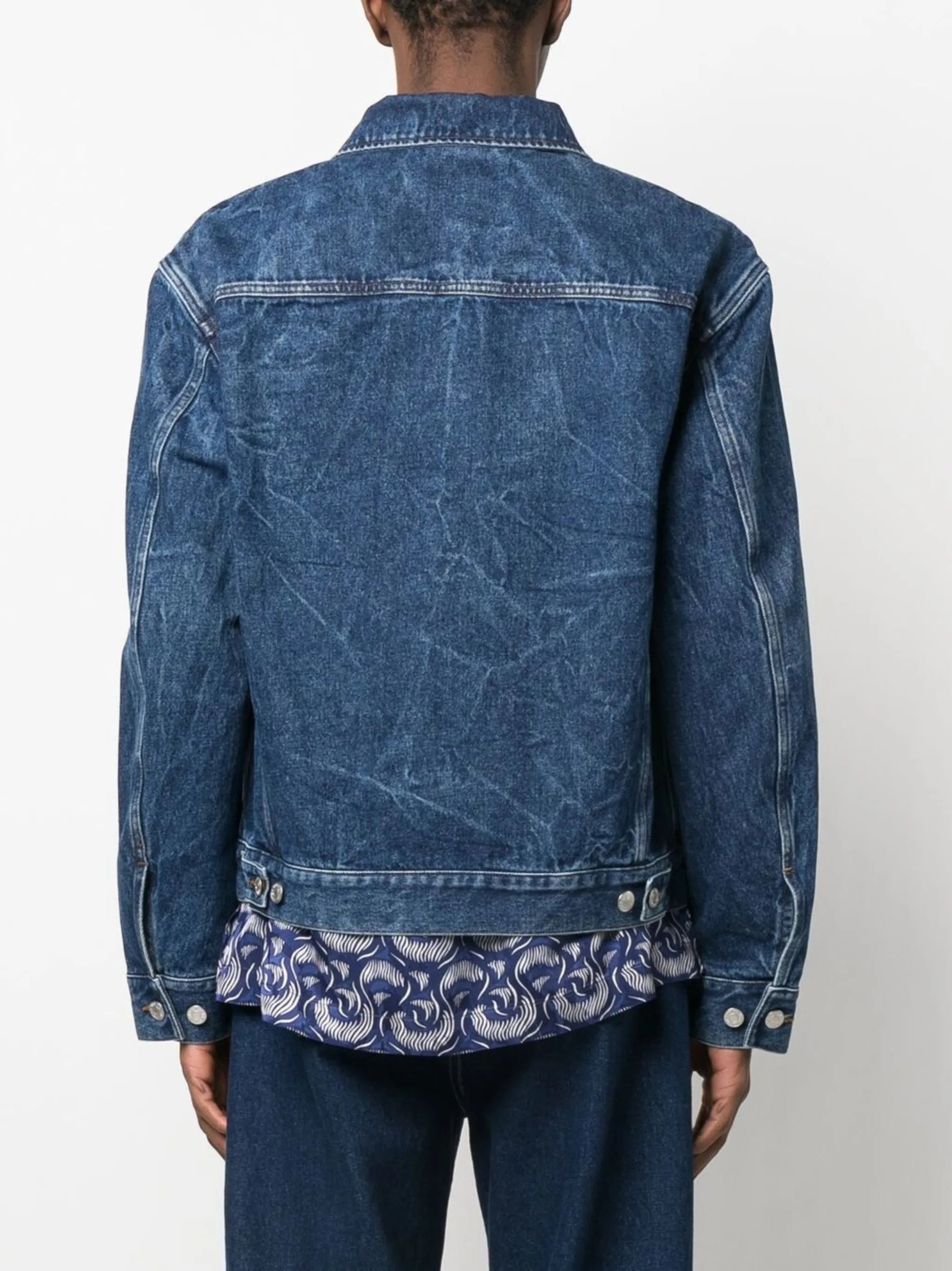 classic-collar denim jacket