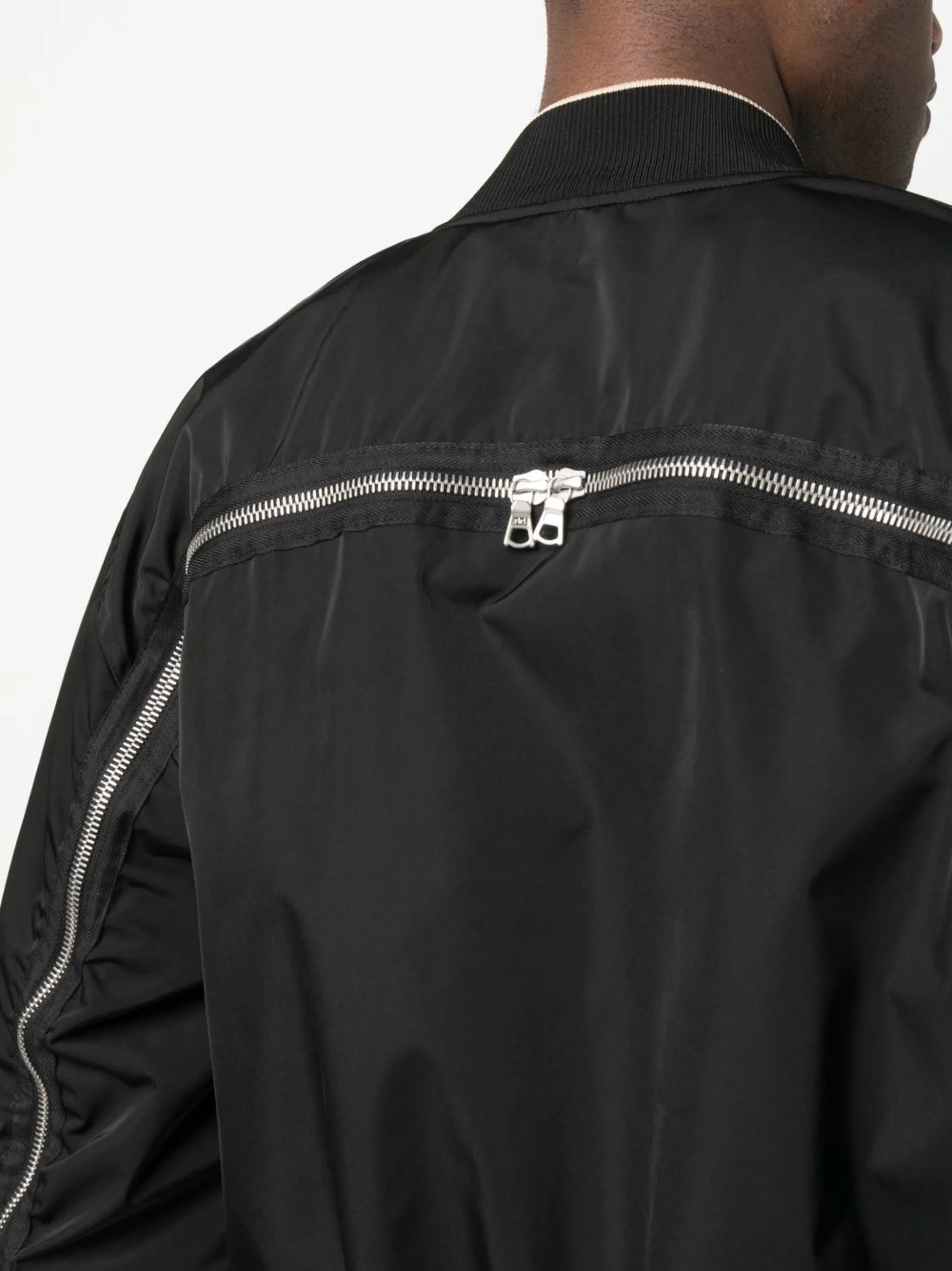 stripe-detail bomber jacket
