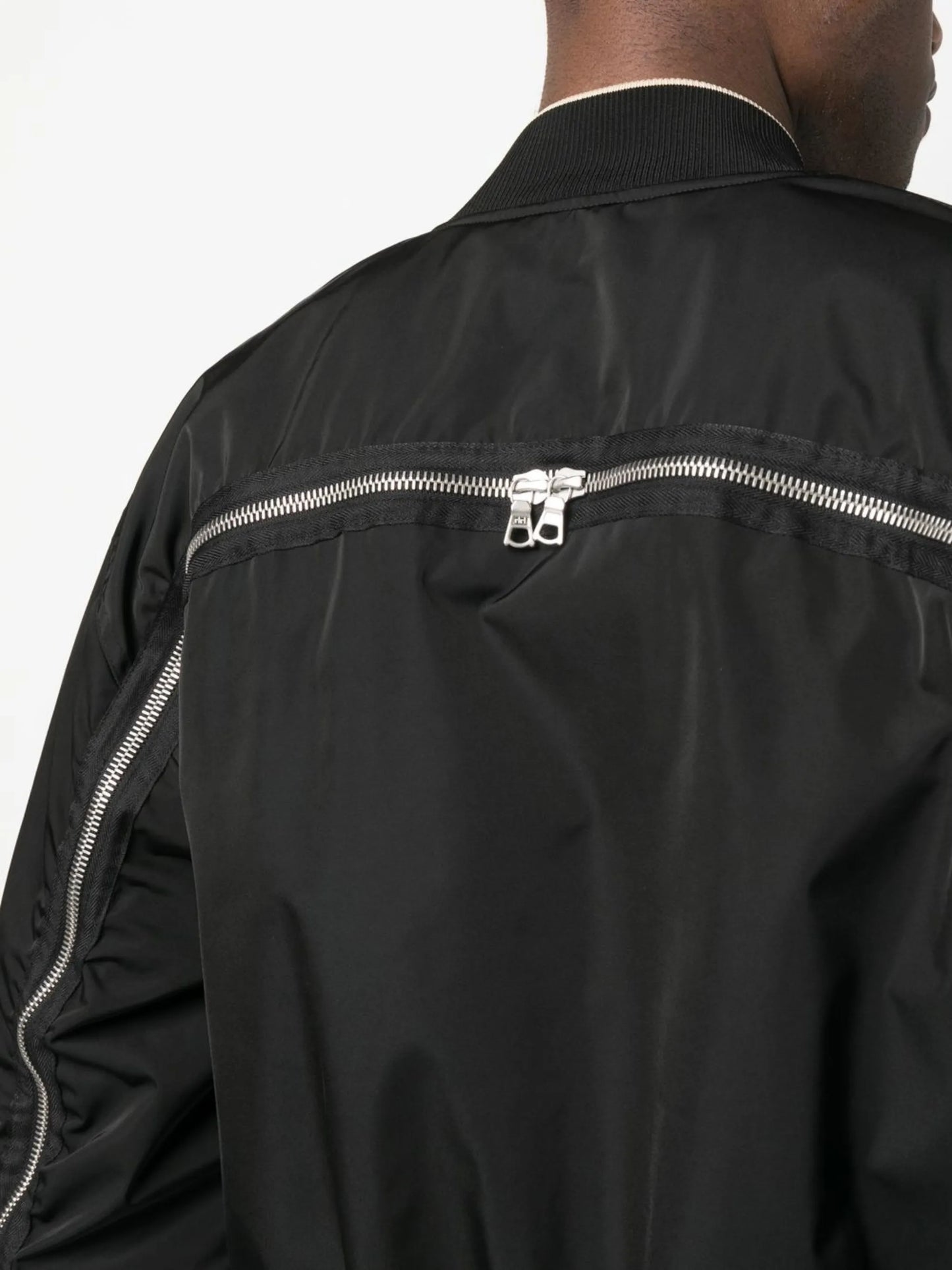stripe-detail bomber jacket