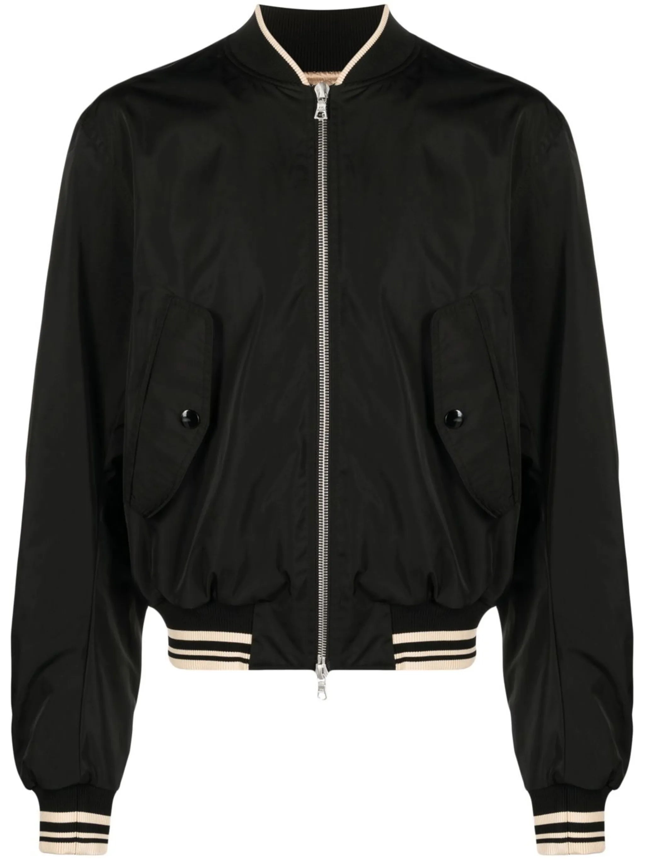 stripe-detail bomber jacket