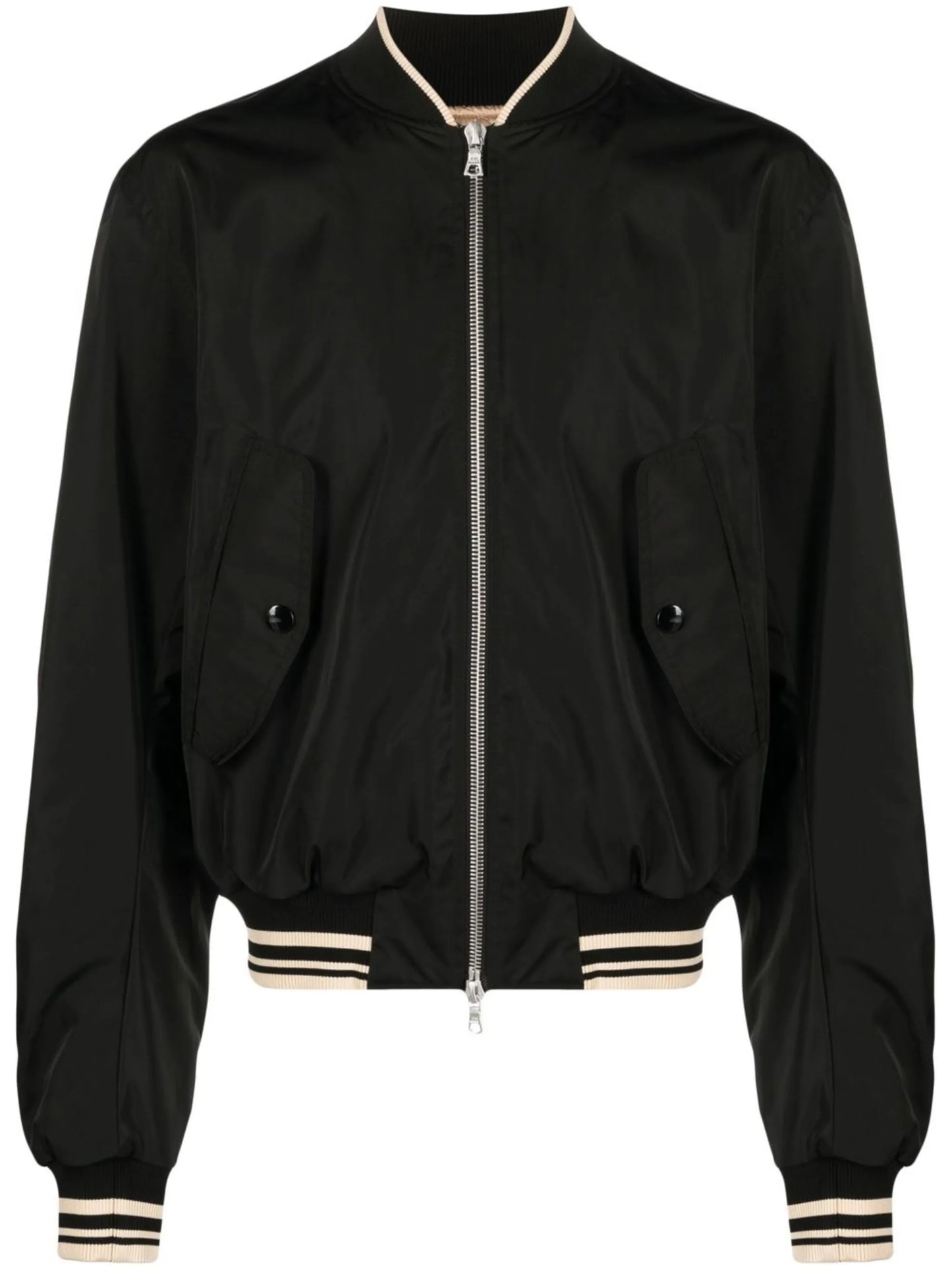 stripe-detail bomber jacket