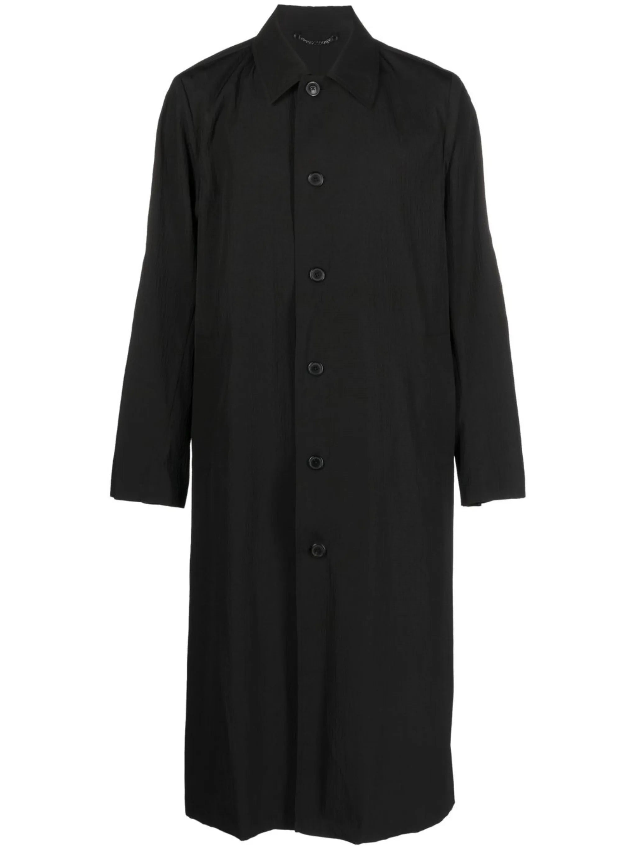 single-breasted long coat