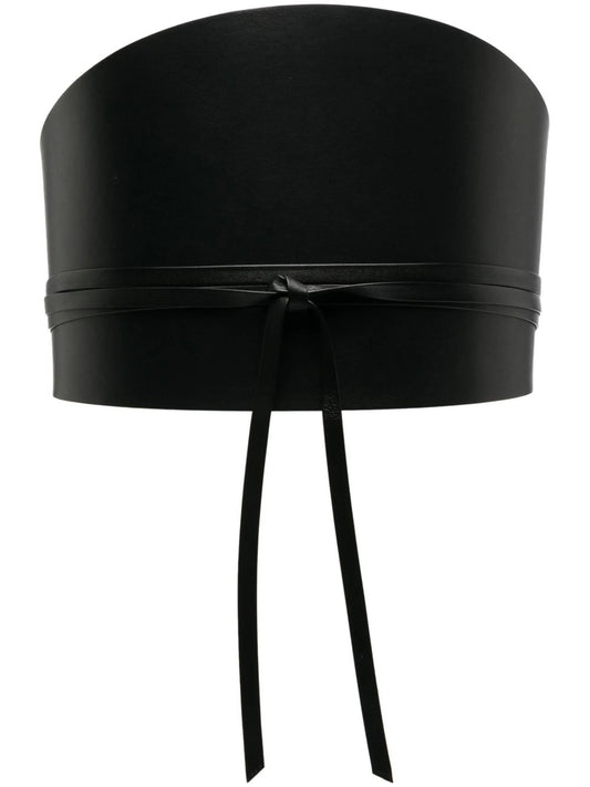 Undone corset leather belt