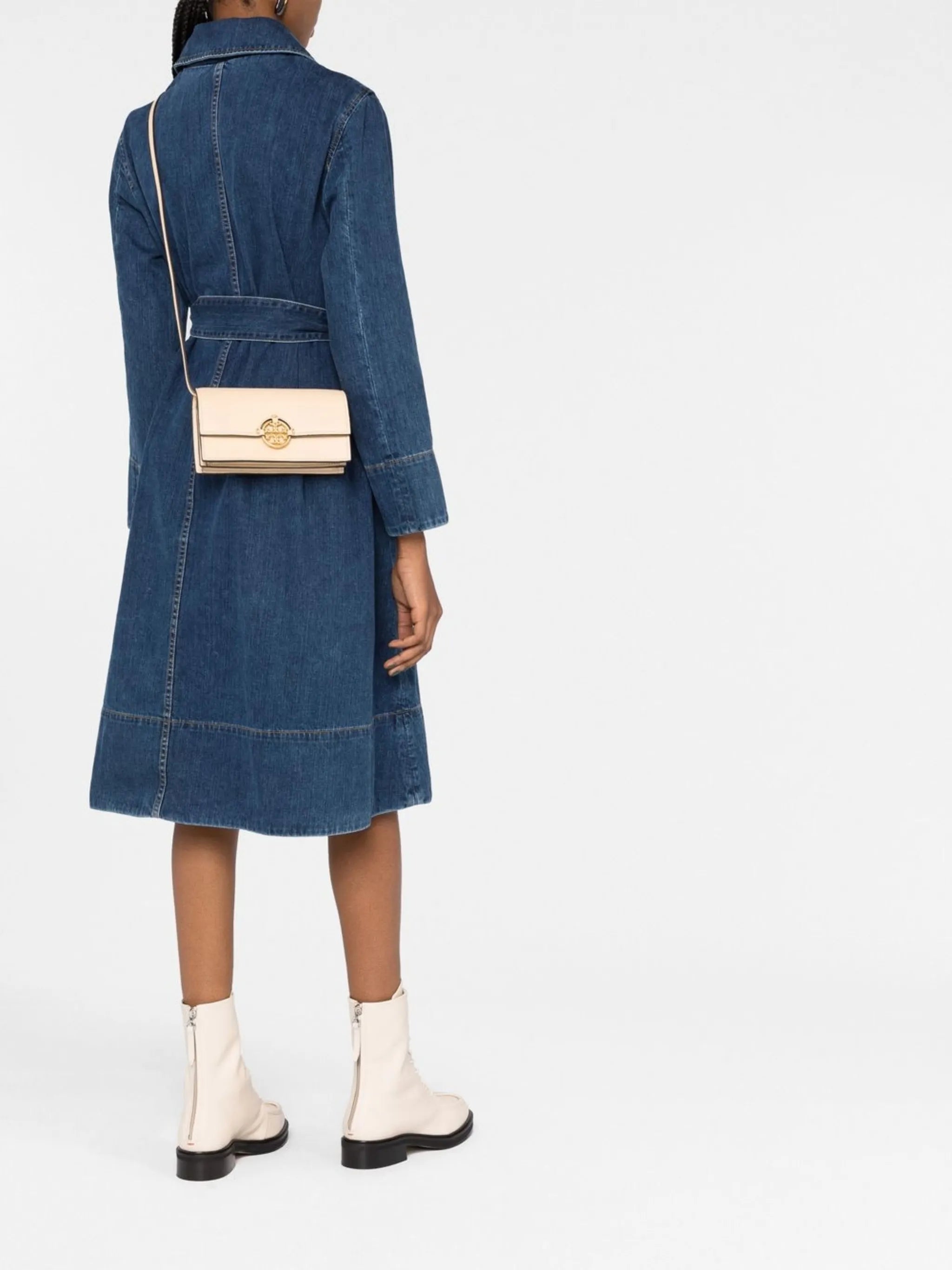 Miller logo-plaque clutch bag