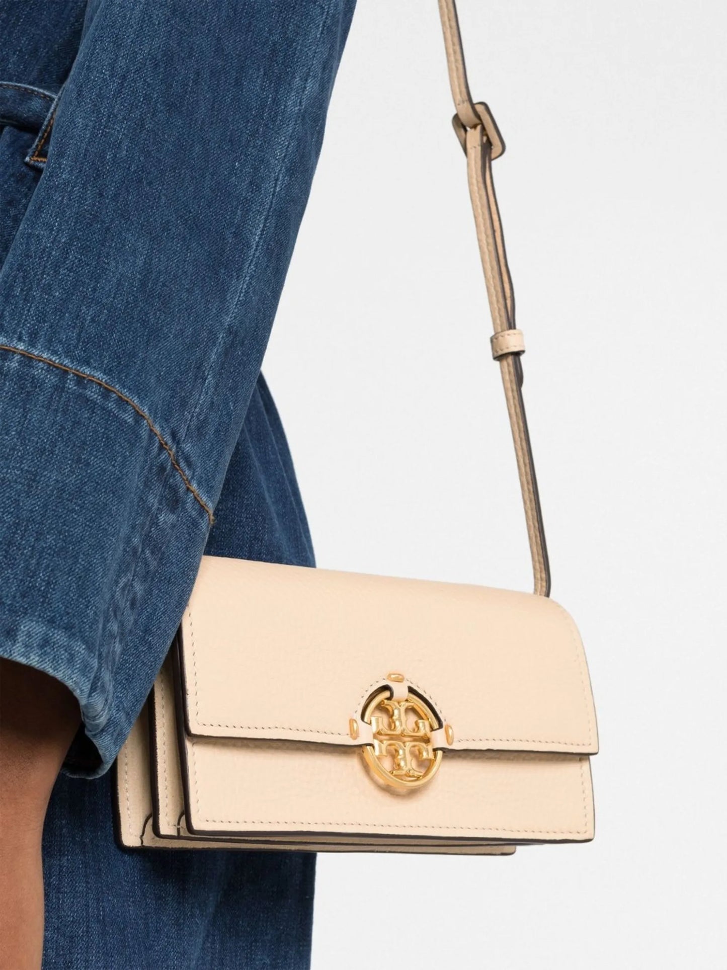Miller logo-plaque clutch bag