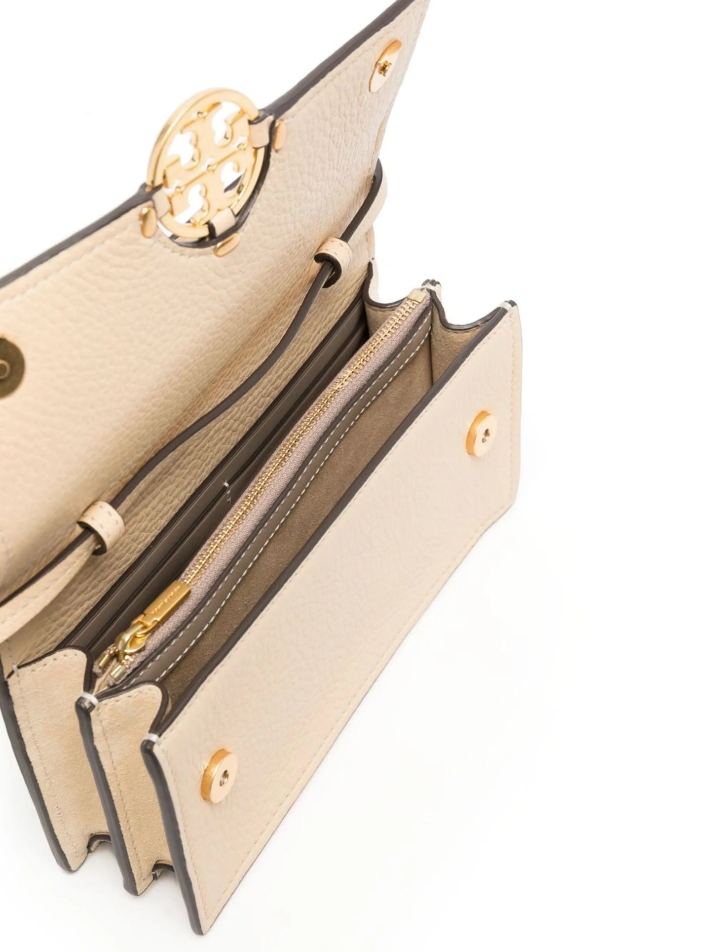 Miller logo-plaque clutch bag