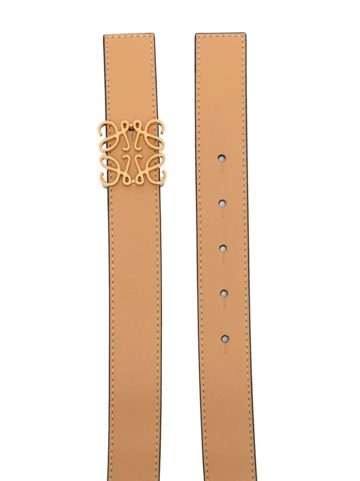 logo plaque leather belt