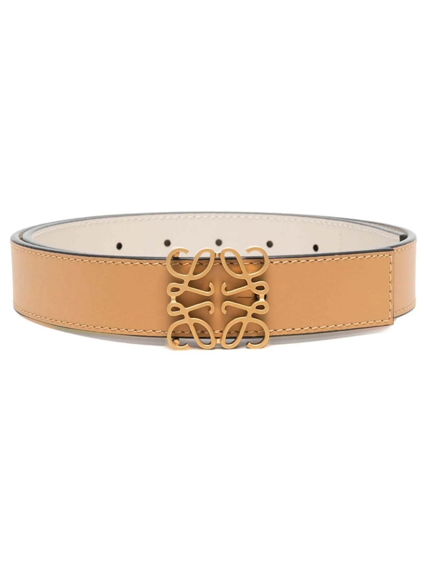 logo plaque leather belt