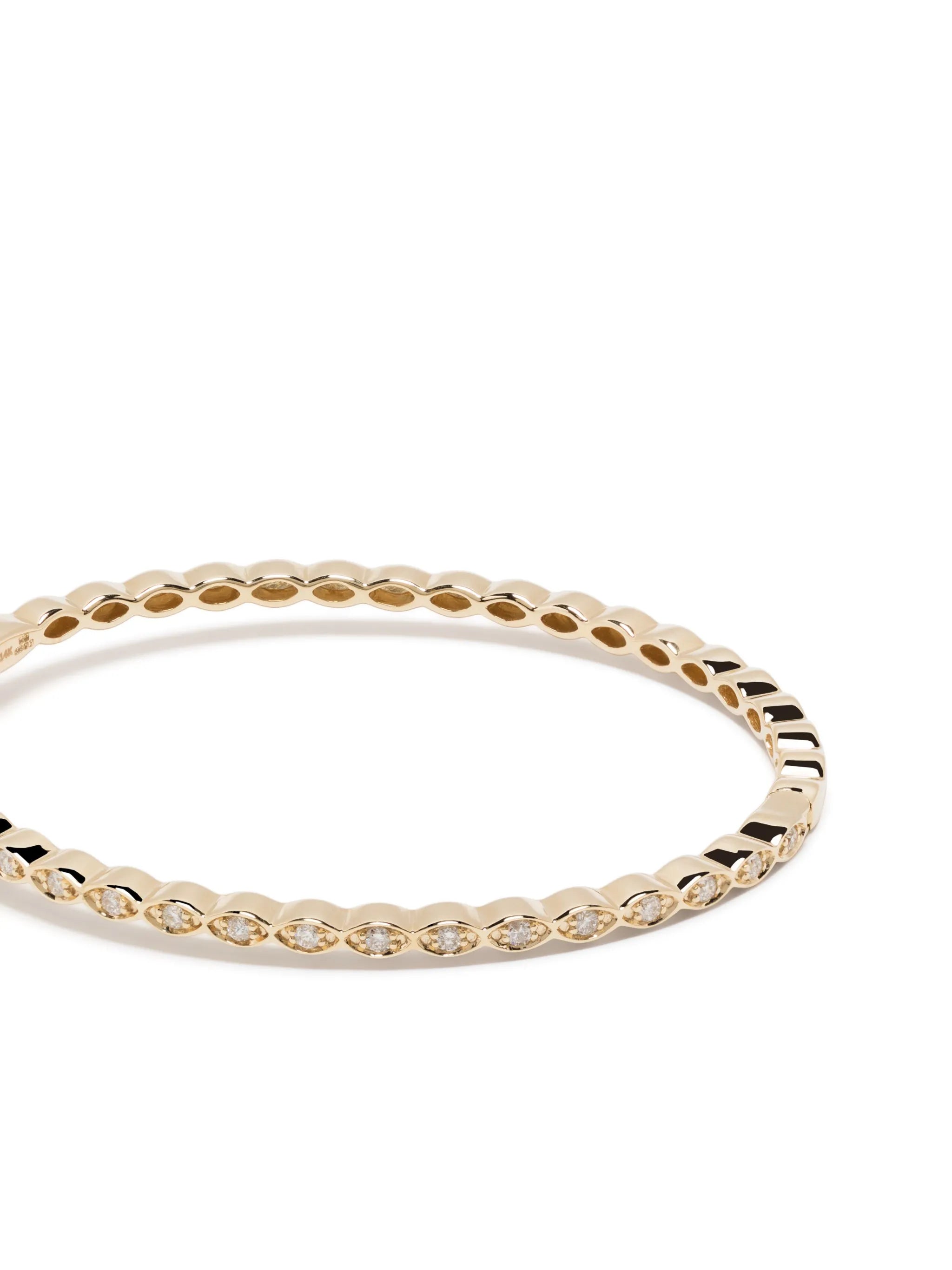 14kt yellow gold Evil Eye diamond tennis bracelet