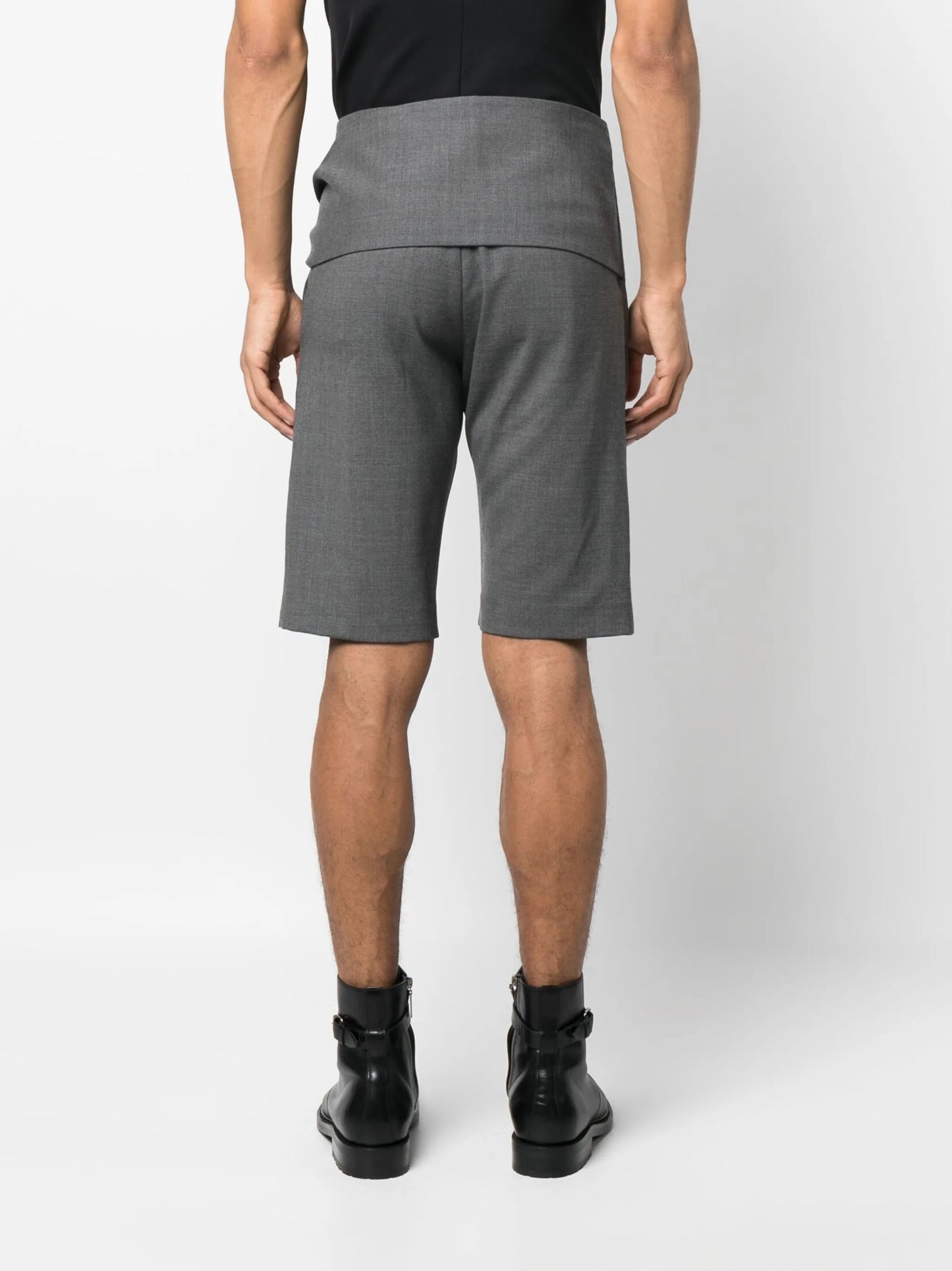 knot-detail wool tailored shorts