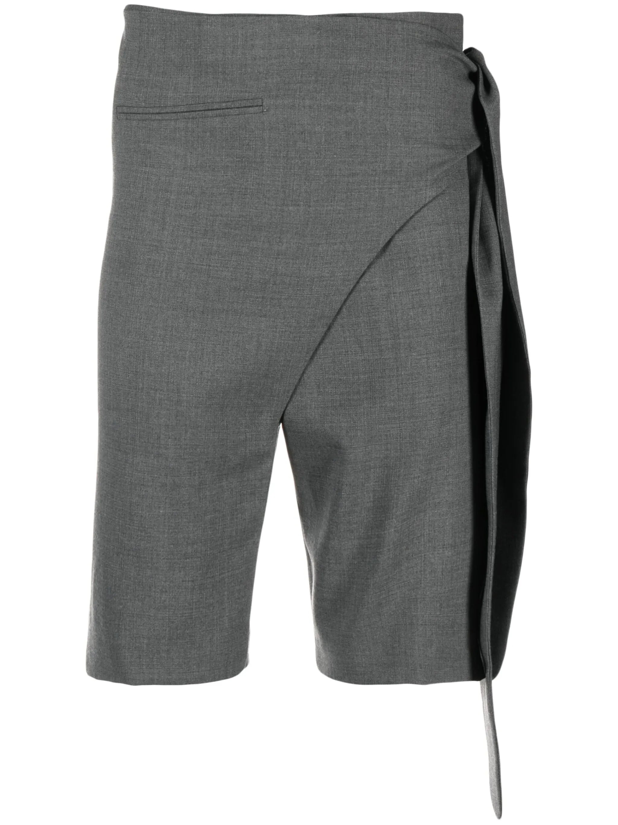 knot-detail wool tailored shorts