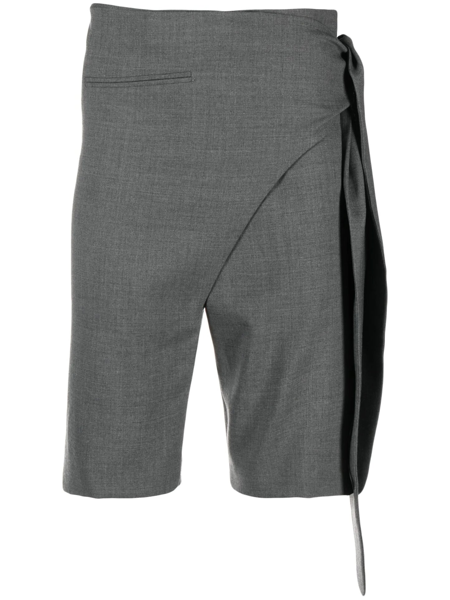 knot-detail wool tailored shorts