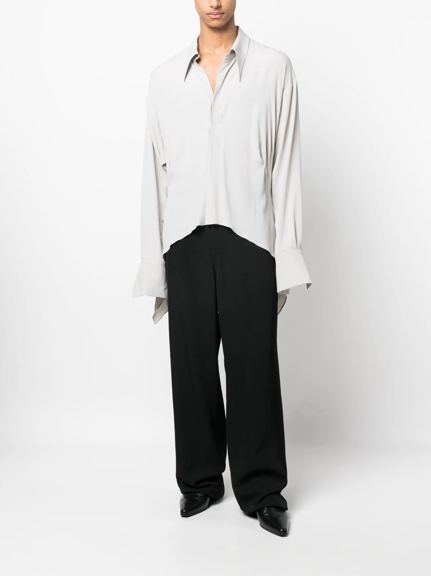 asymmetric buttoned shirt