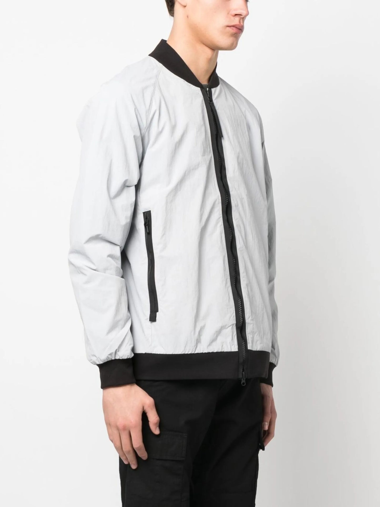 logo-patch windbreaker jacket