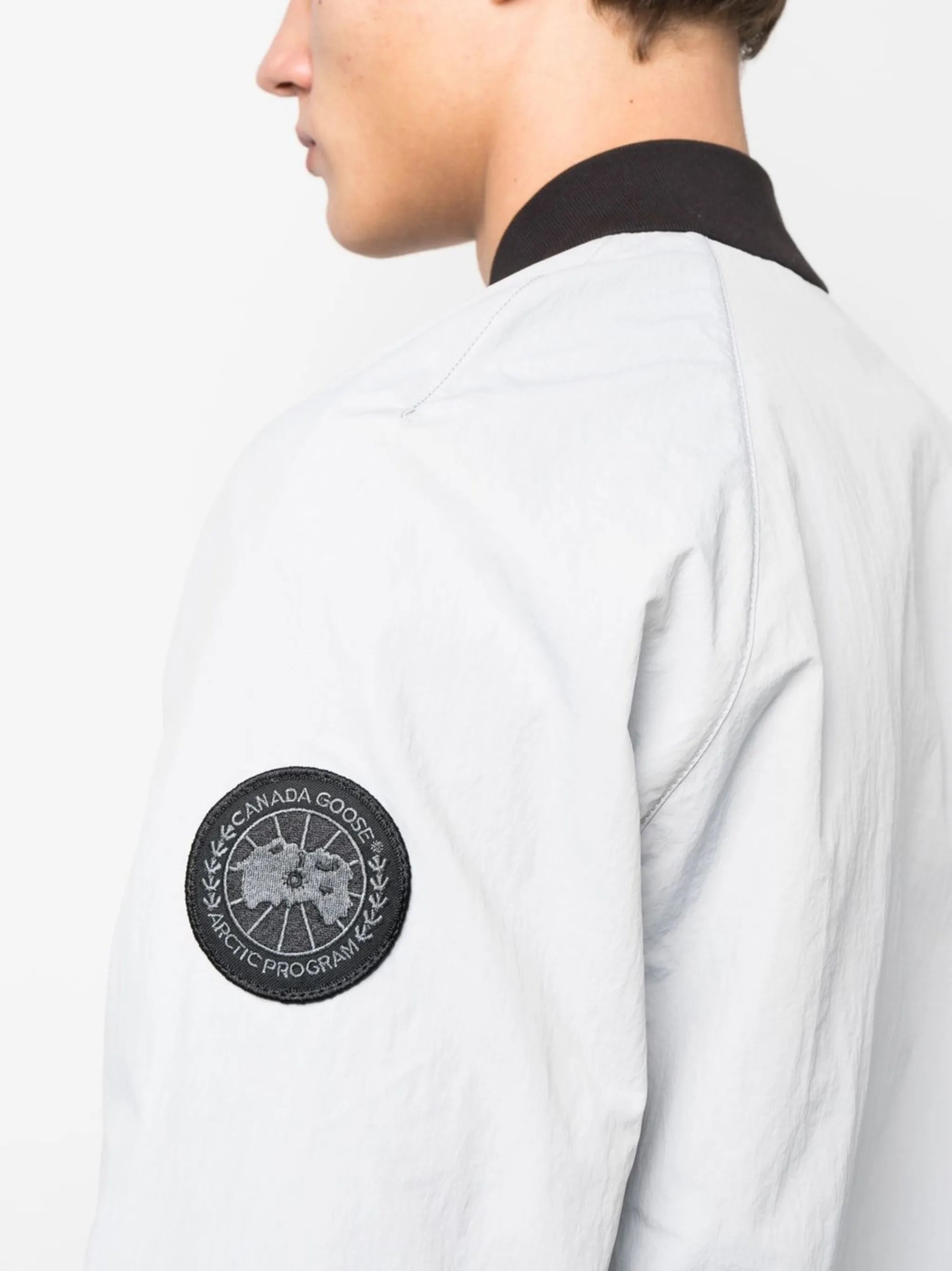 logo-patch windbreaker jacket