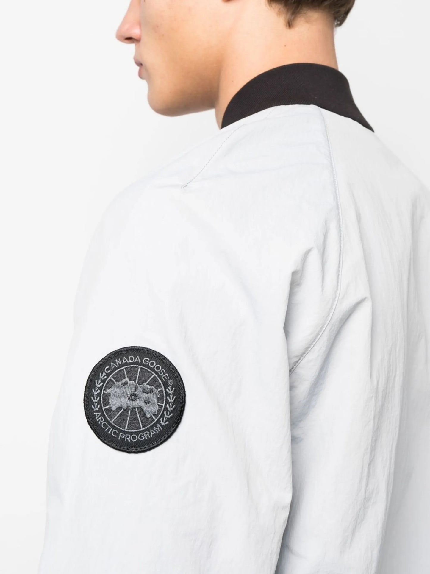 logo-patch windbreaker jacket