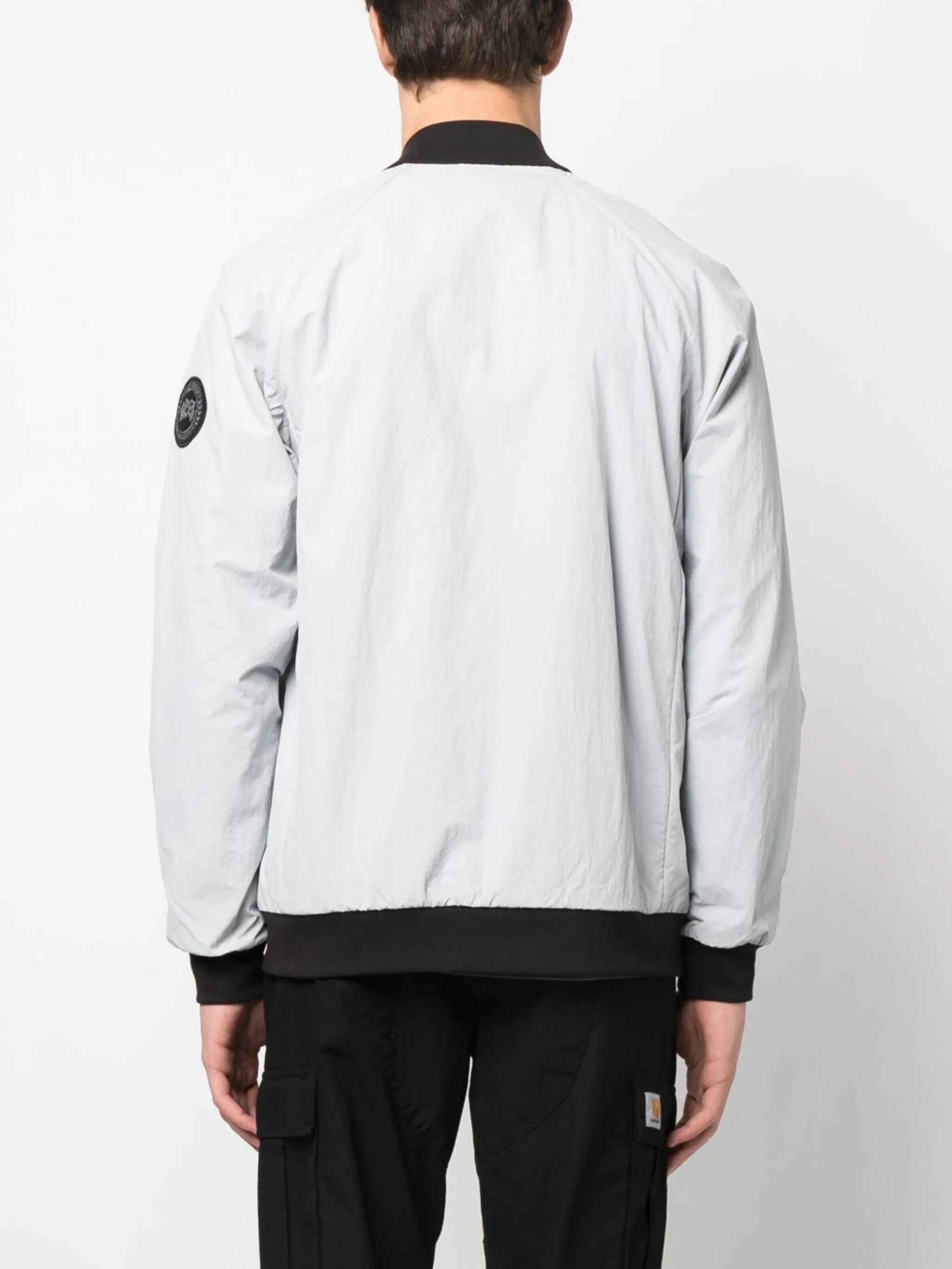 logo-patch windbreaker jacket
