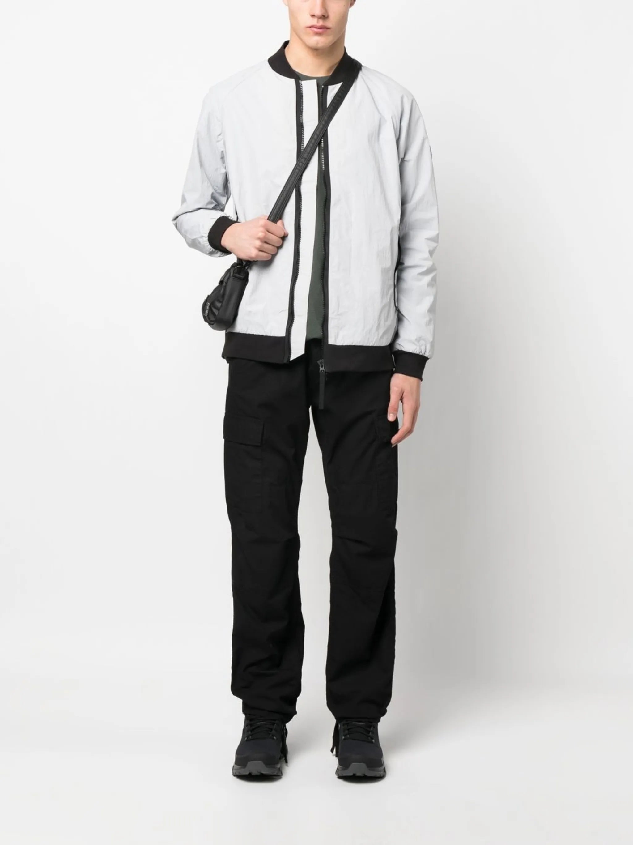 logo-patch windbreaker jacket
