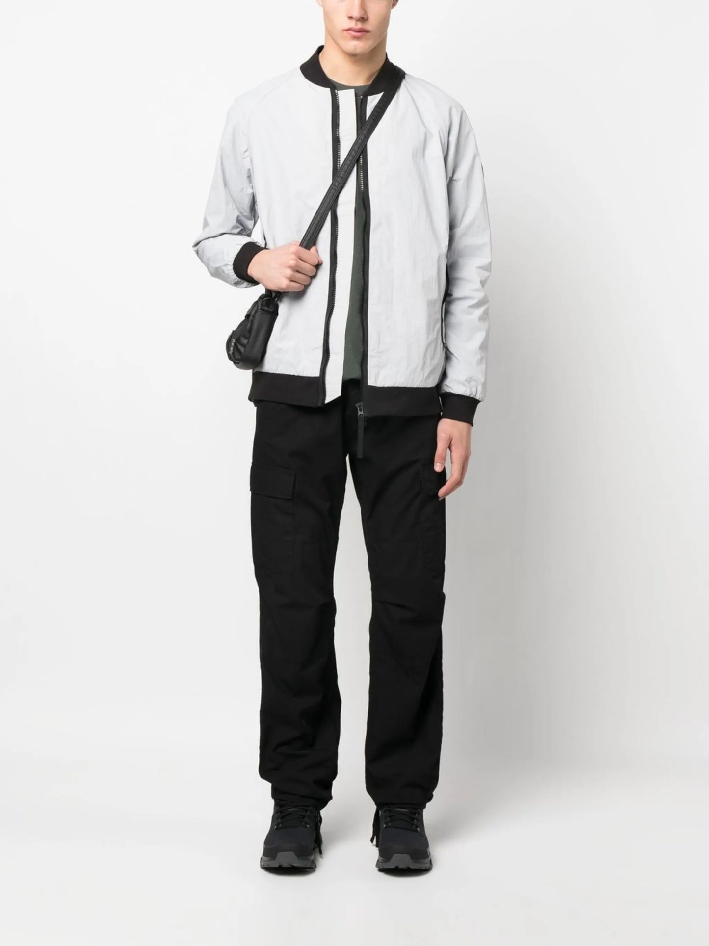 logo-patch windbreaker jacket