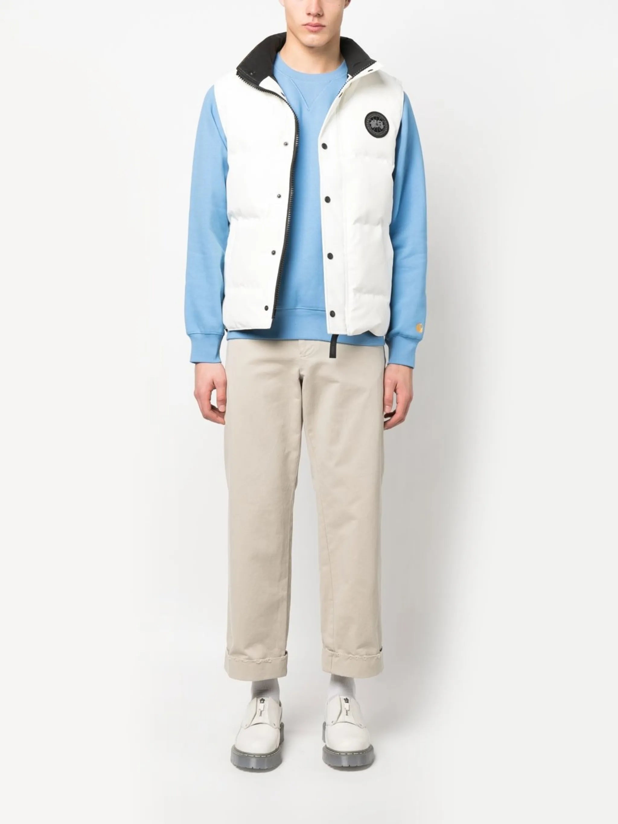 logo-patch padded gilet